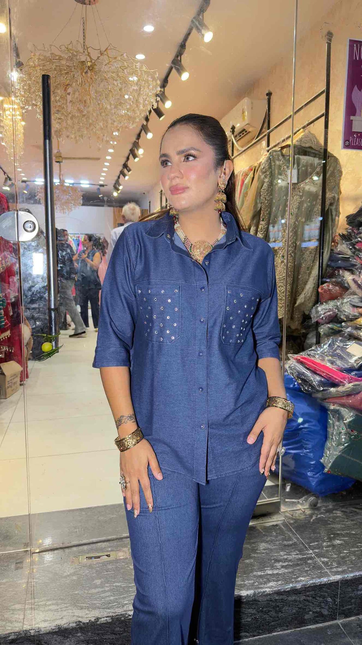 Beautiful Denim Cord SetPC3336