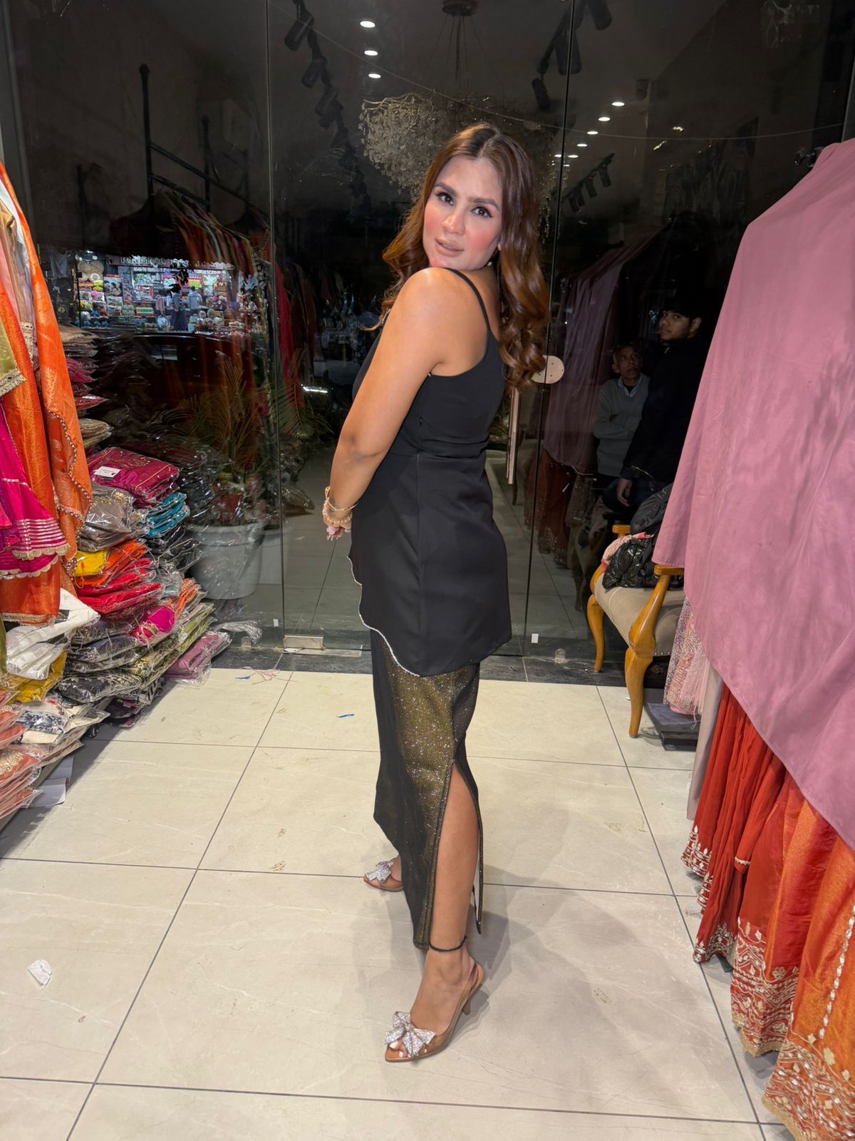 Beautiful elegent skirt with bnana crape pc2630