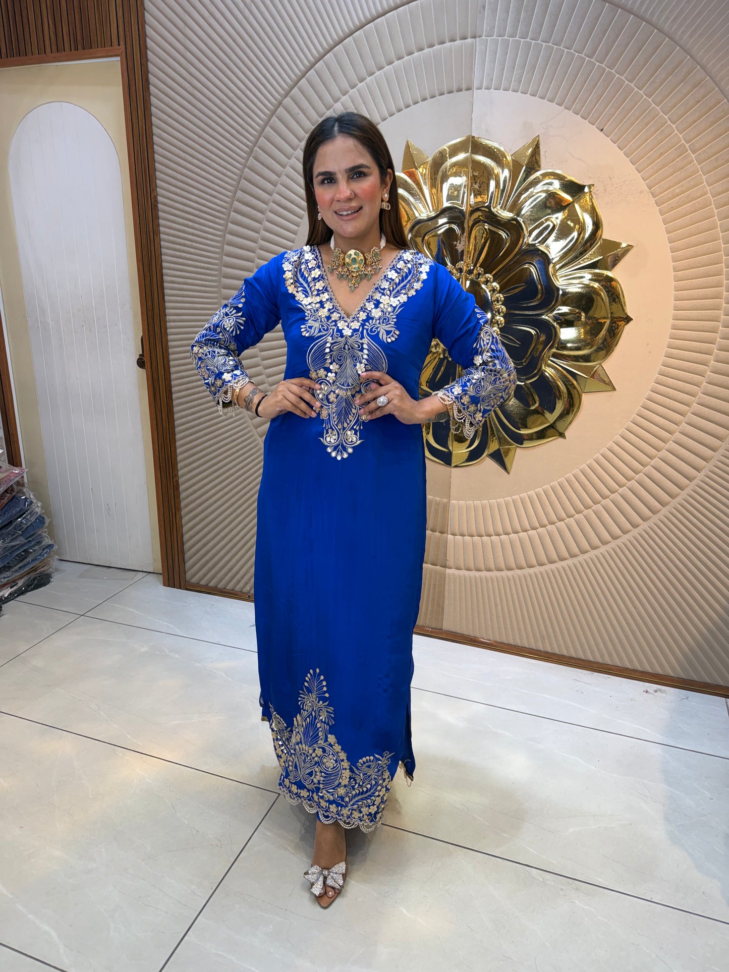 Beautiful elegant party wear kaftan pc 2612