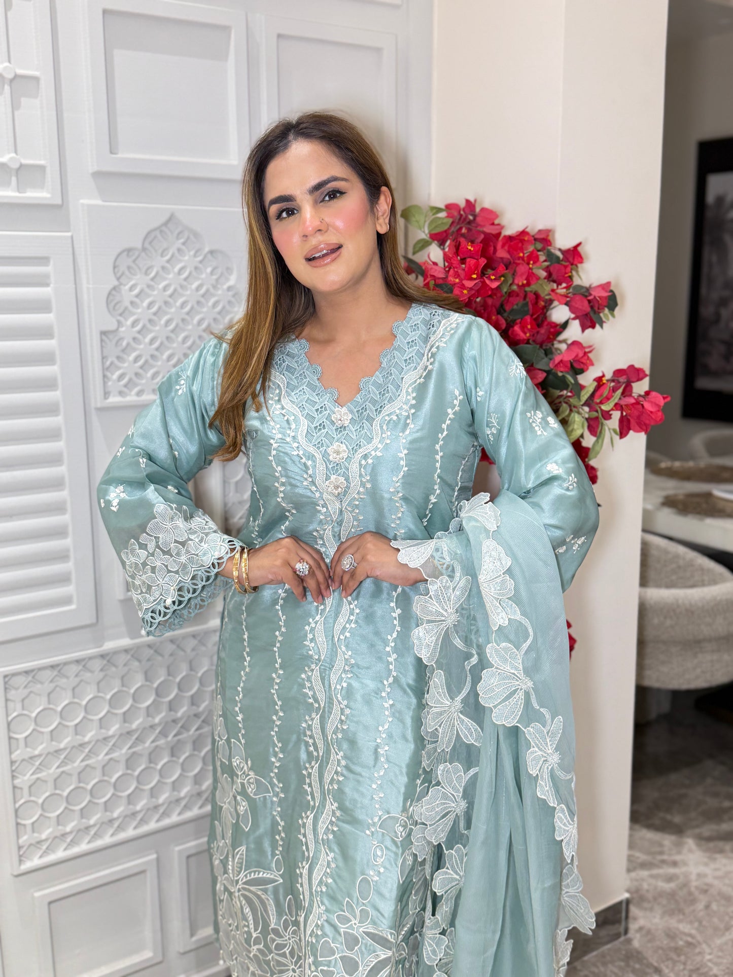Stunning Suit With Lace Work PC3231