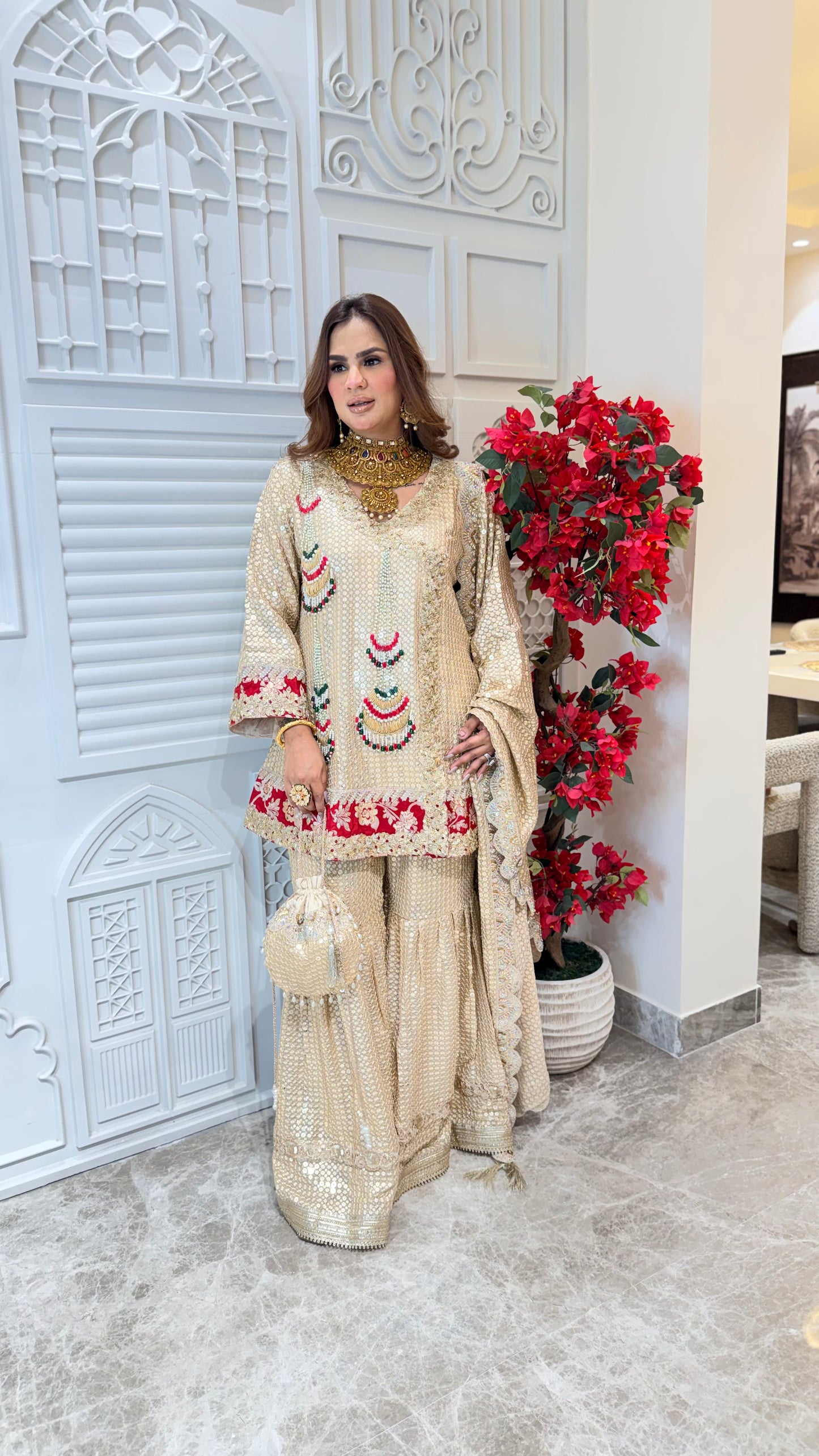 Stunning Sharara Suit With Potli PC3330