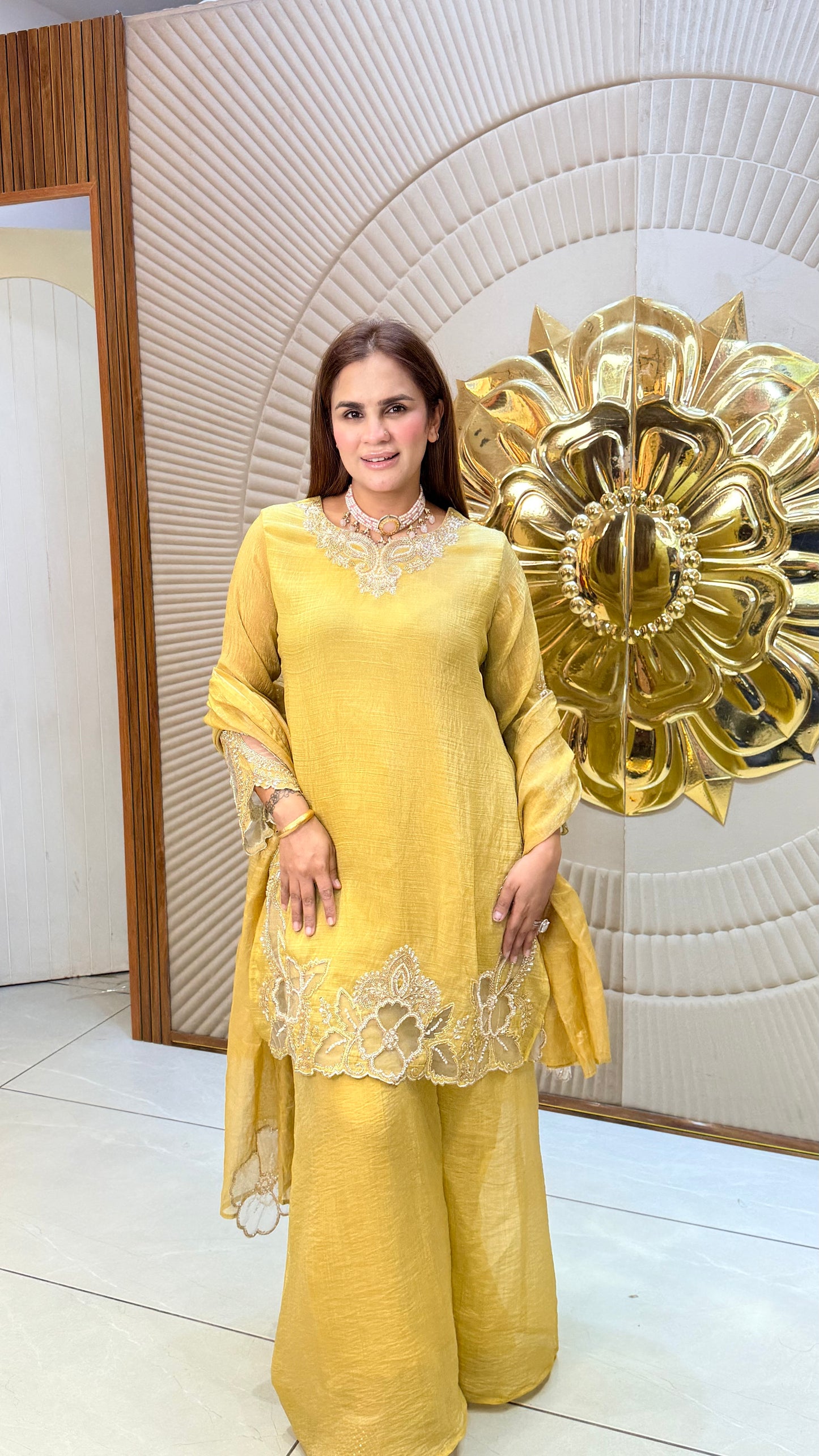 Elegant yellow sharara set PC3379