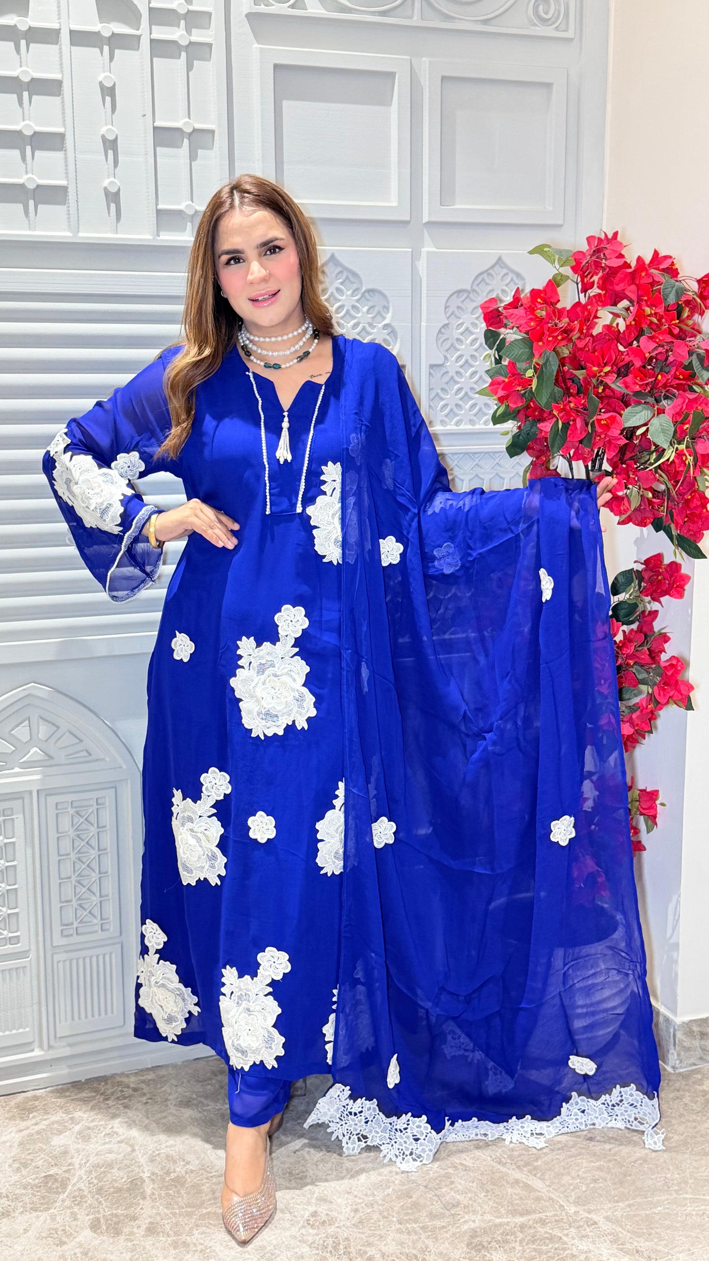 Elegant Royal blue Pakistani suit set PC3451