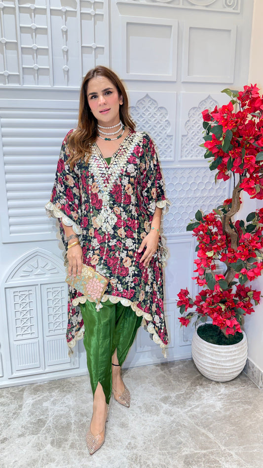 Beautiful floral print kaftan set PC3455