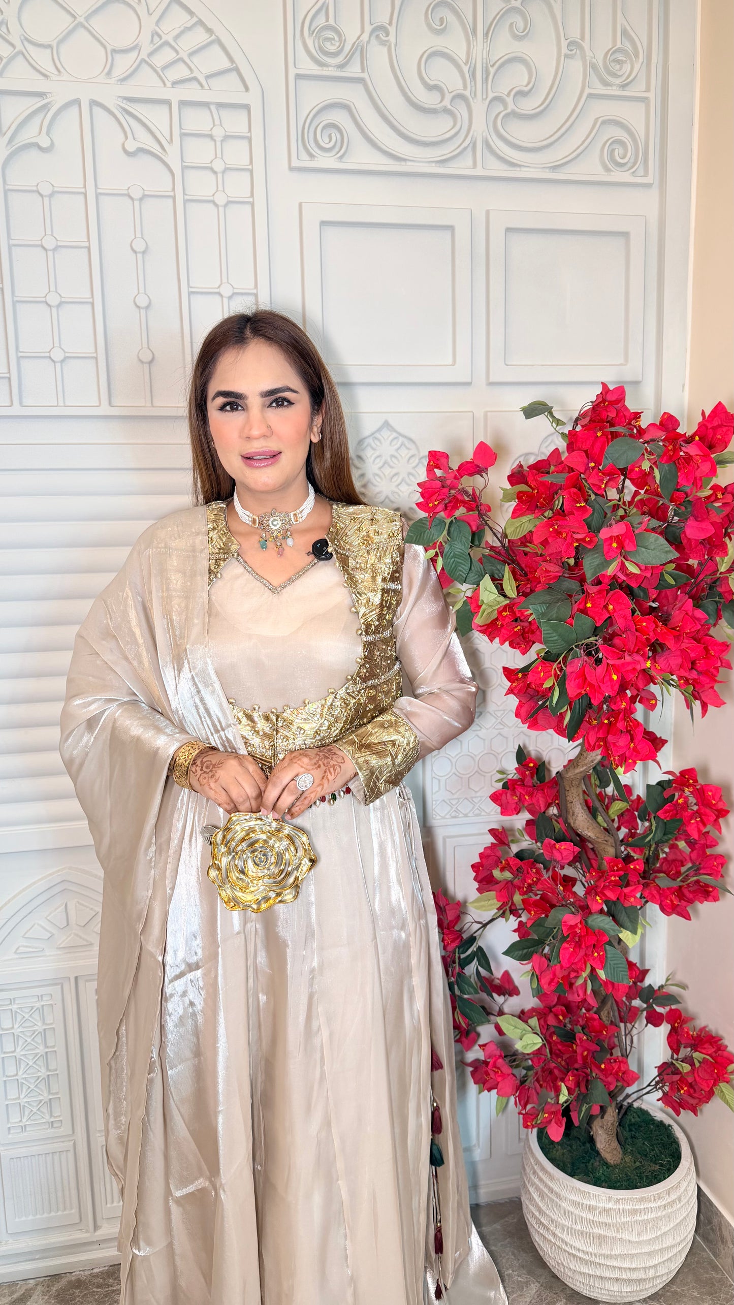 Beautiful tissue silk kurta set PC3546