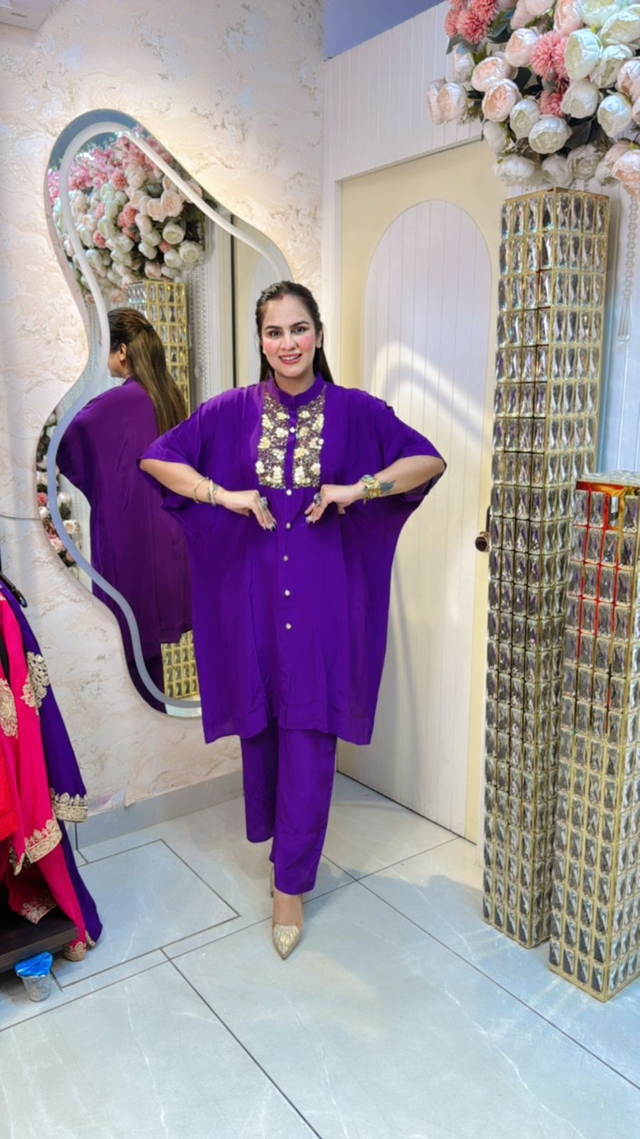 Pure Crape Fabric Kaftan PC666