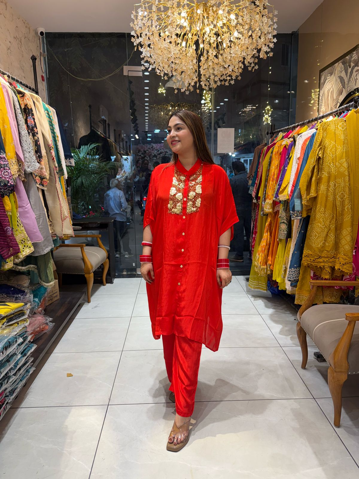 Pure Crape Fabric Kaftan PC666