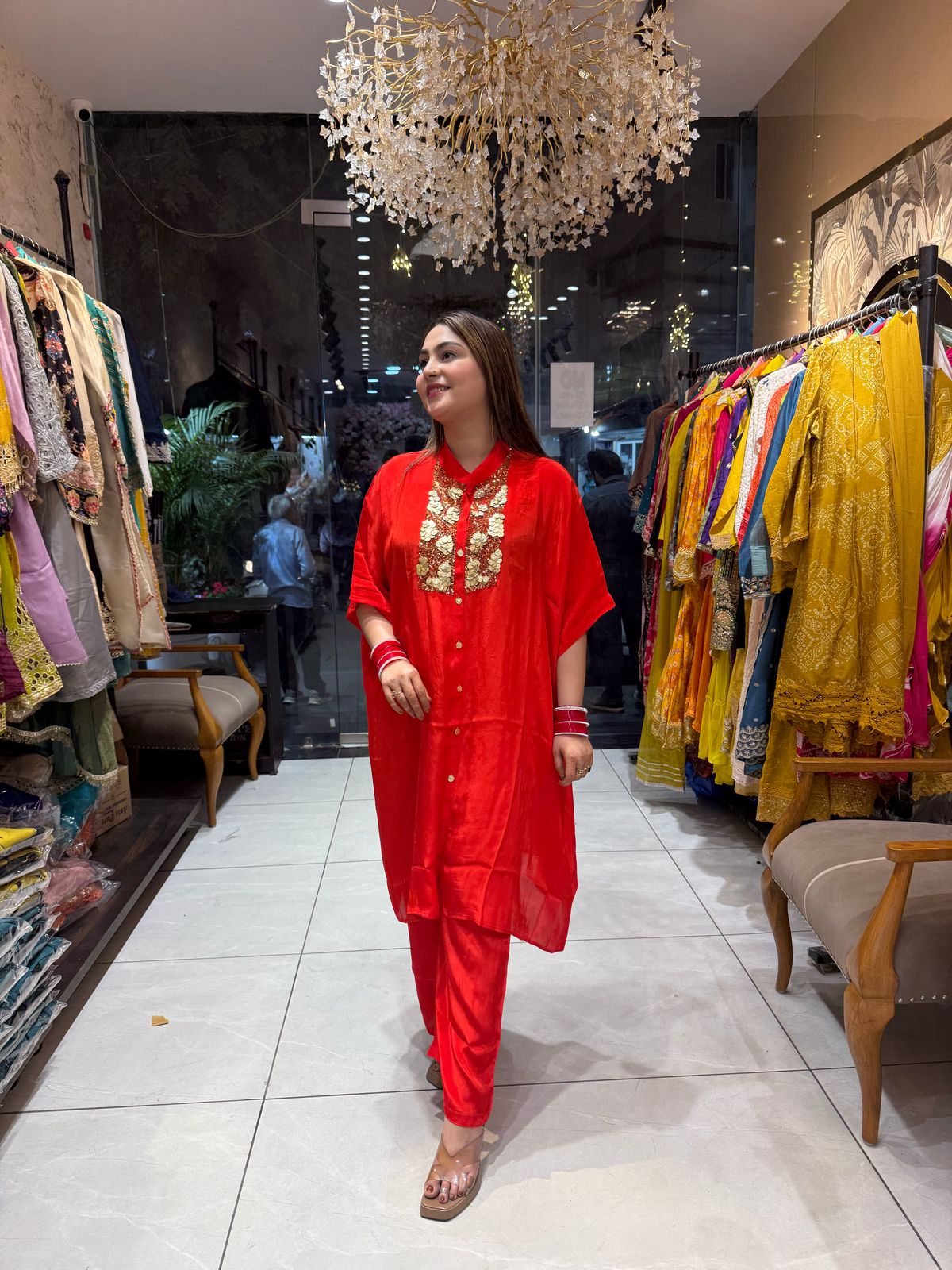 Pure Crape Fabric Kaftan PC666
