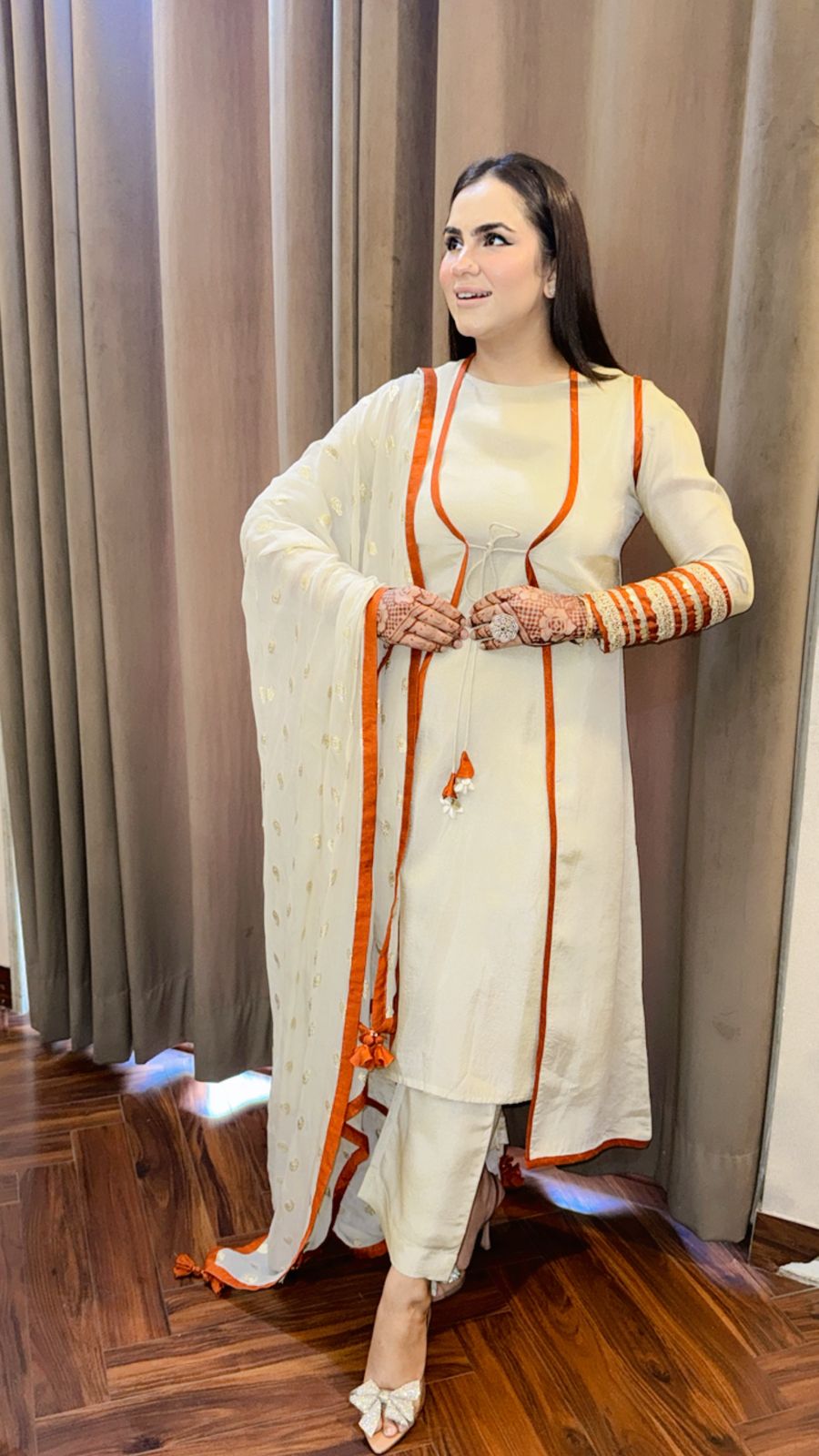 Pure Crape Silk Suit (4 Piece Set) PC875