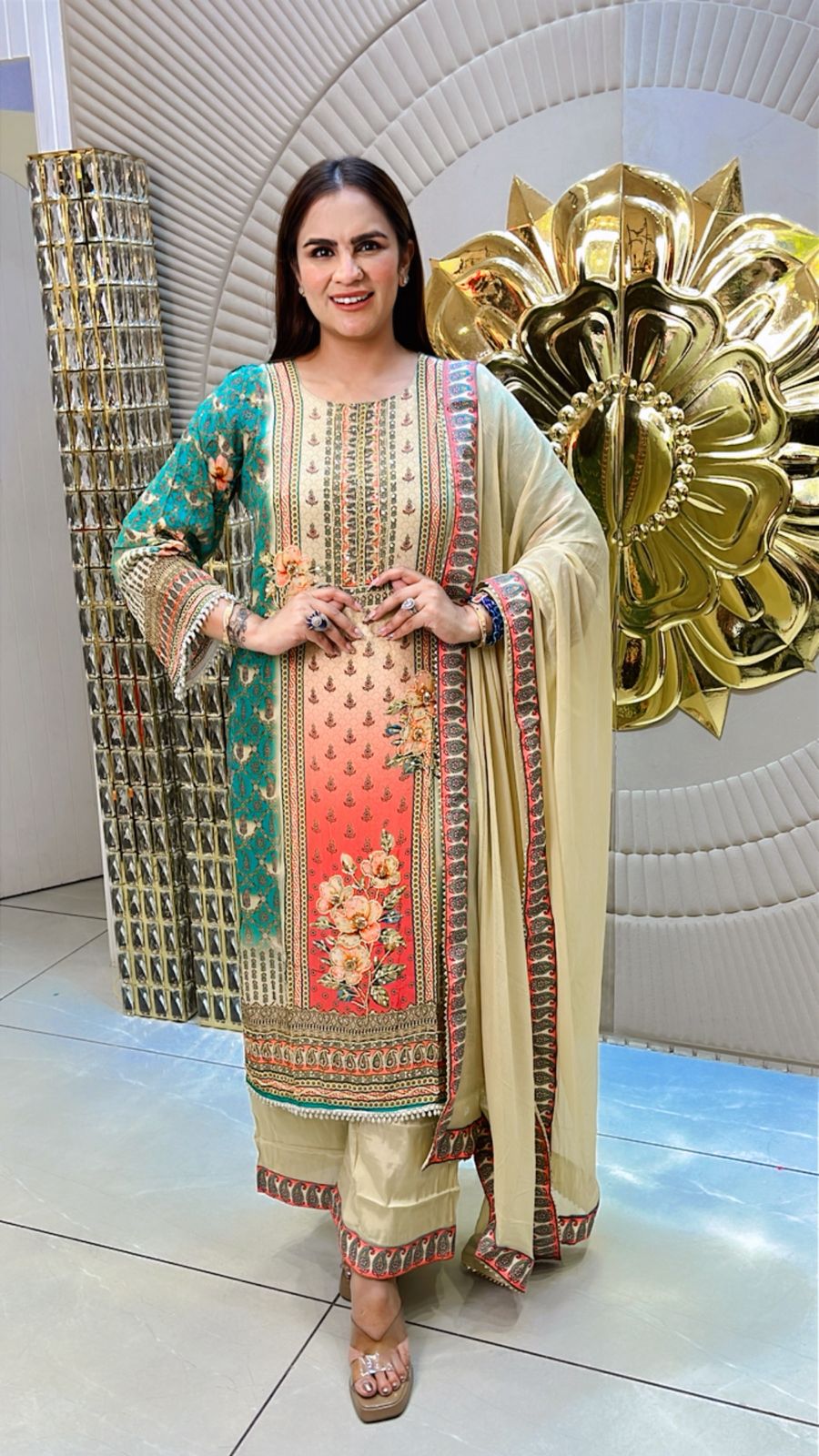 Stunning Pattern Print Suit PC1502