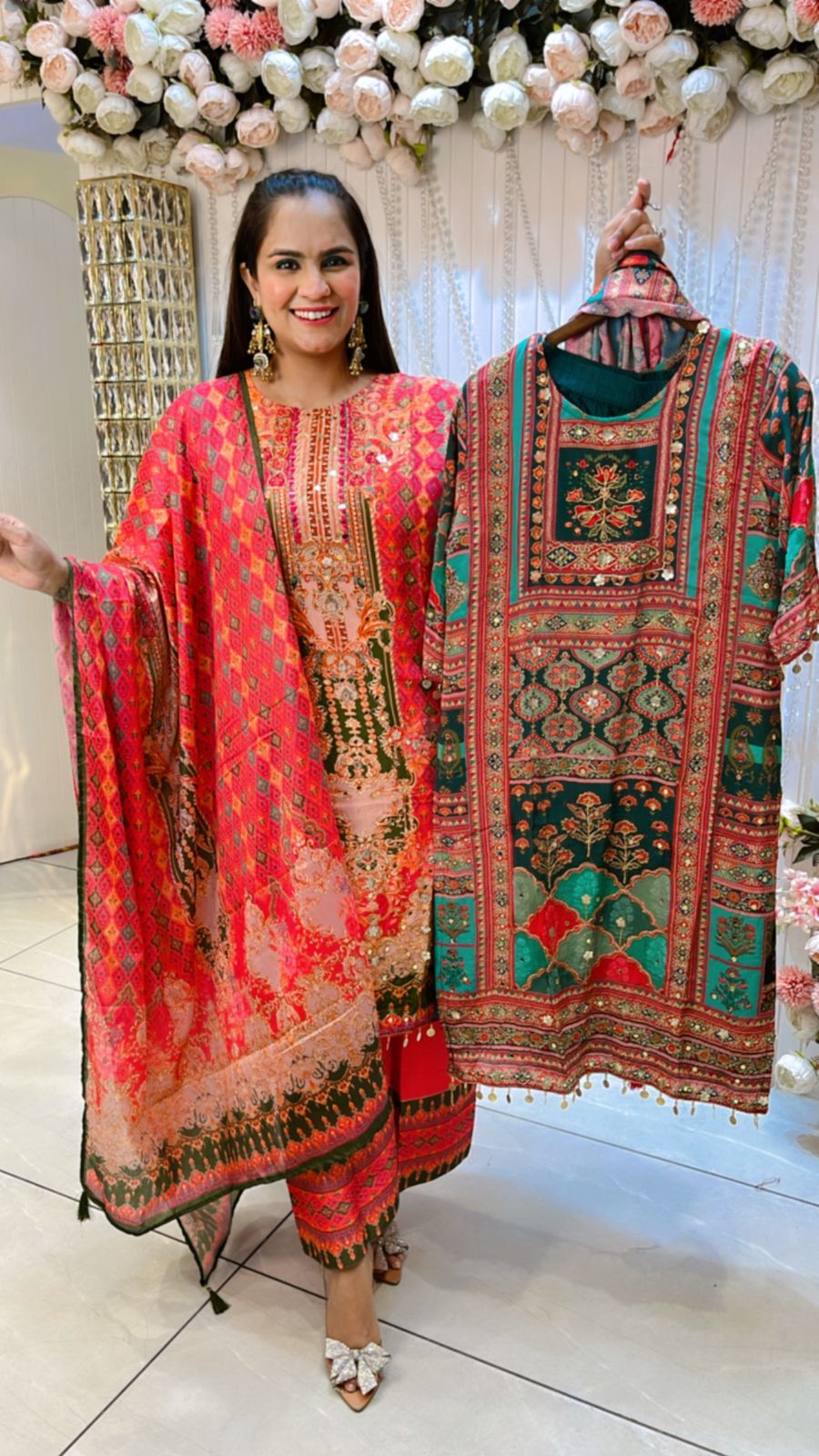 Stunning Pattern Print Suit PC742