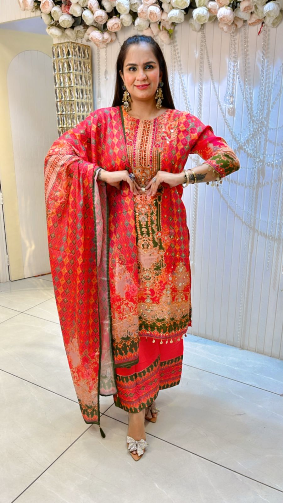 Stunning Pattern Print Suit PC742