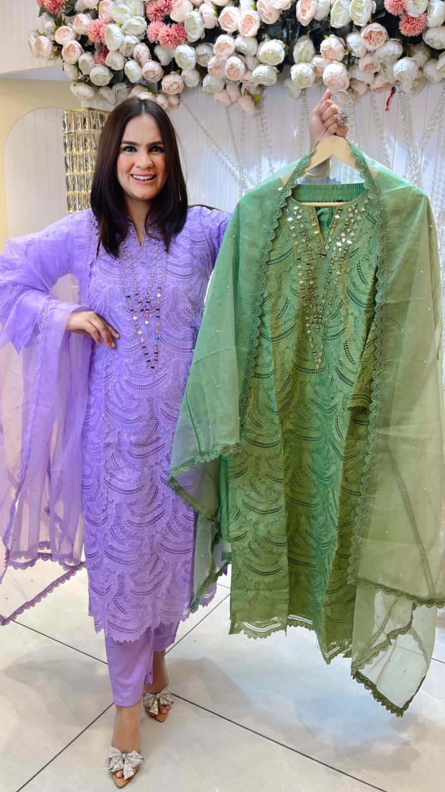 Very Pretty Suit With Organza Dupatta PC809
