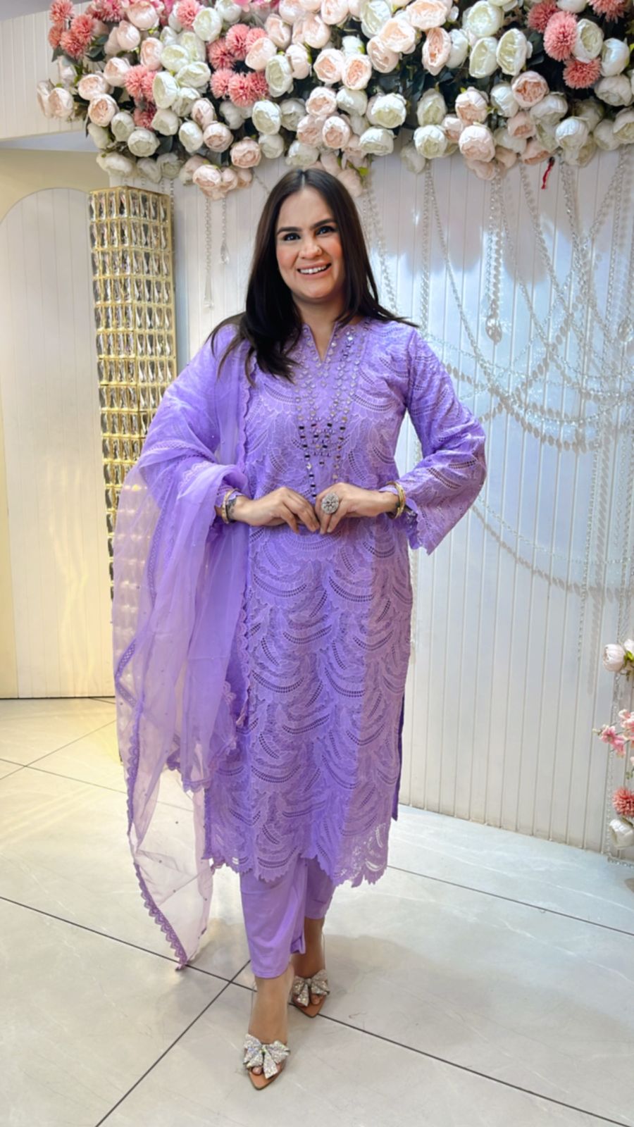 Very Pretty Suit With Organza Dupatta PC809