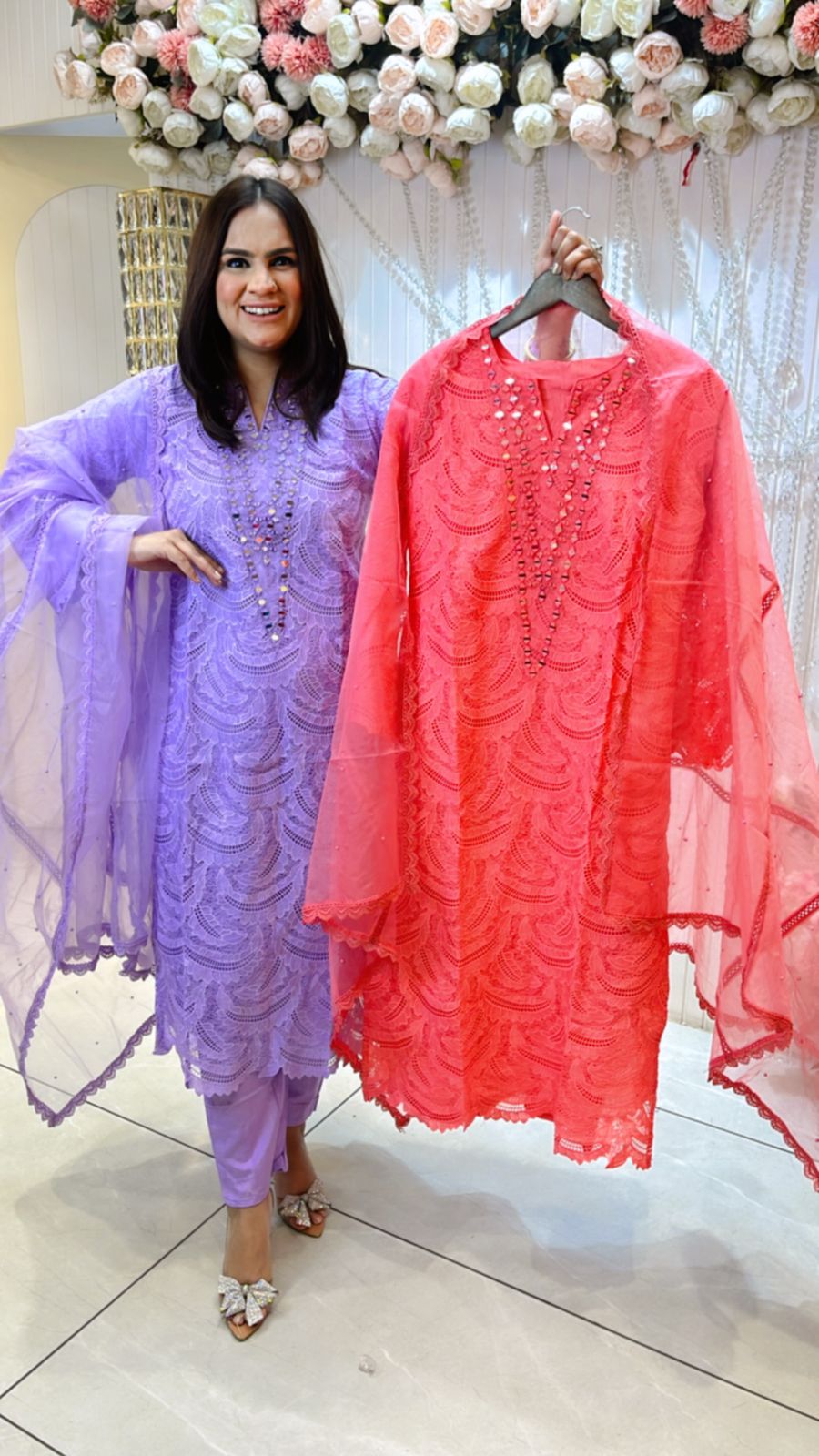 Very Pretty Suit With Organza Dupatta PC809