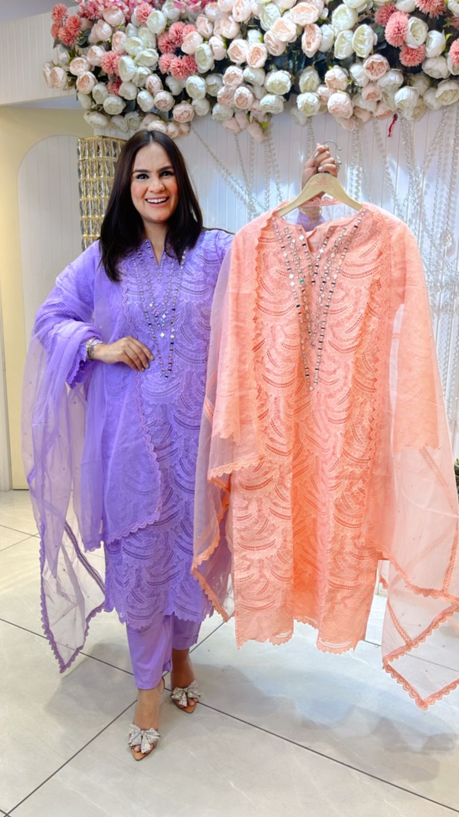Very Pretty Suit With Organza Dupatta PC809