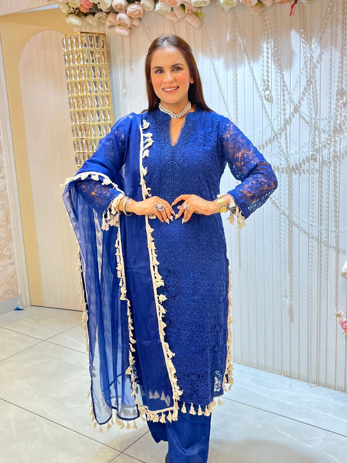 Beautiful Suit With Embroidered Design PC1440