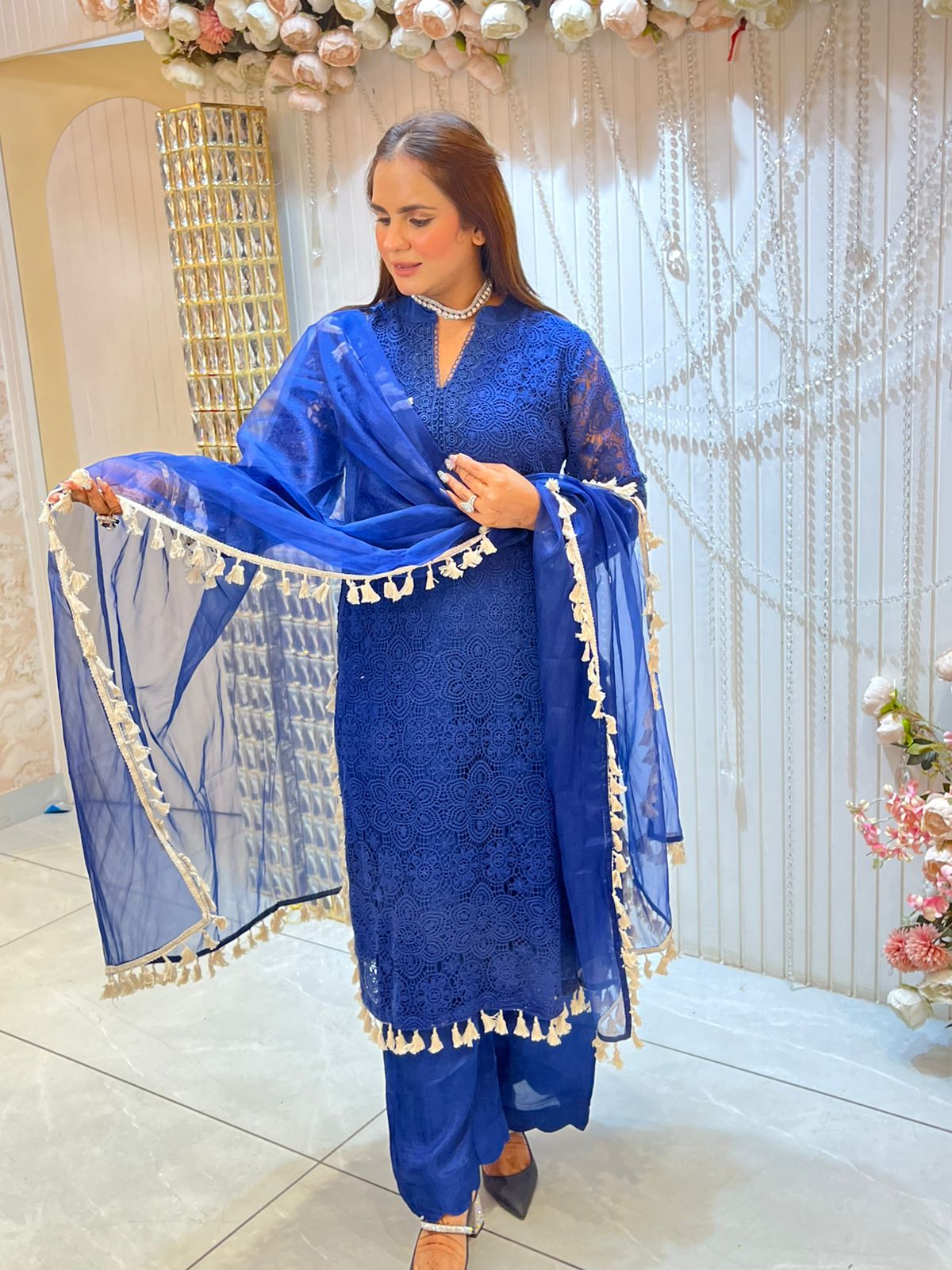 Beautiful Suit With Embroidered Design PC1440