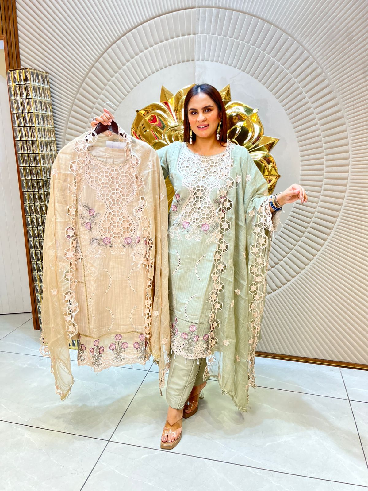 Beautiful Laser Cut Suit PC1605