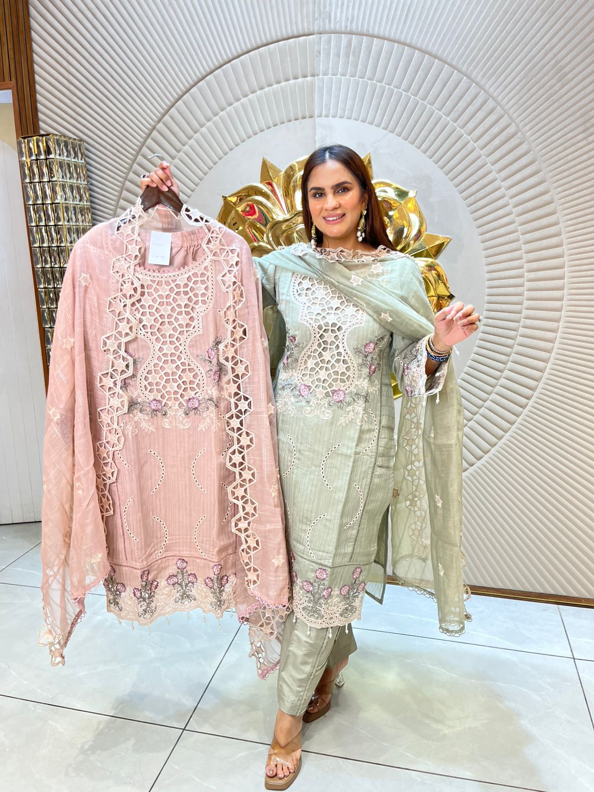 Beautiful Laser Cut Suit PC1605