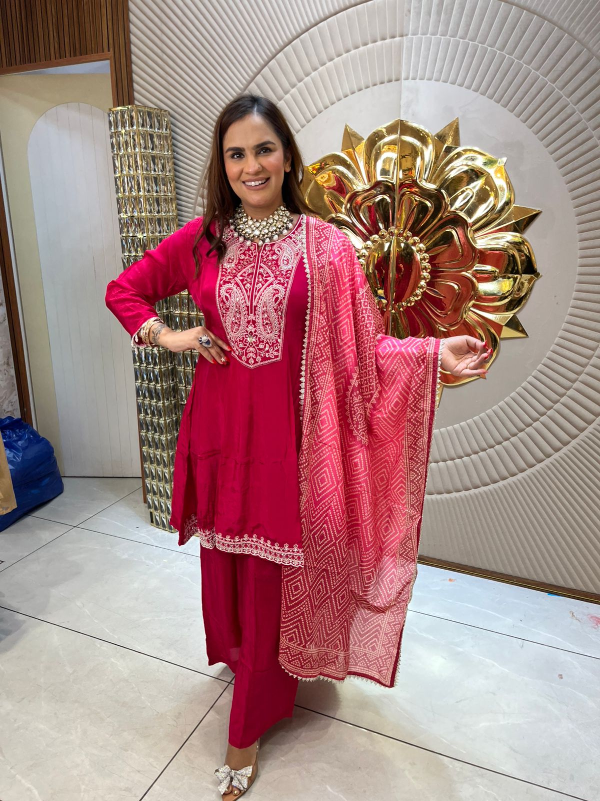 Beautiful Suit For Summers With Printed Dupatta PC1630