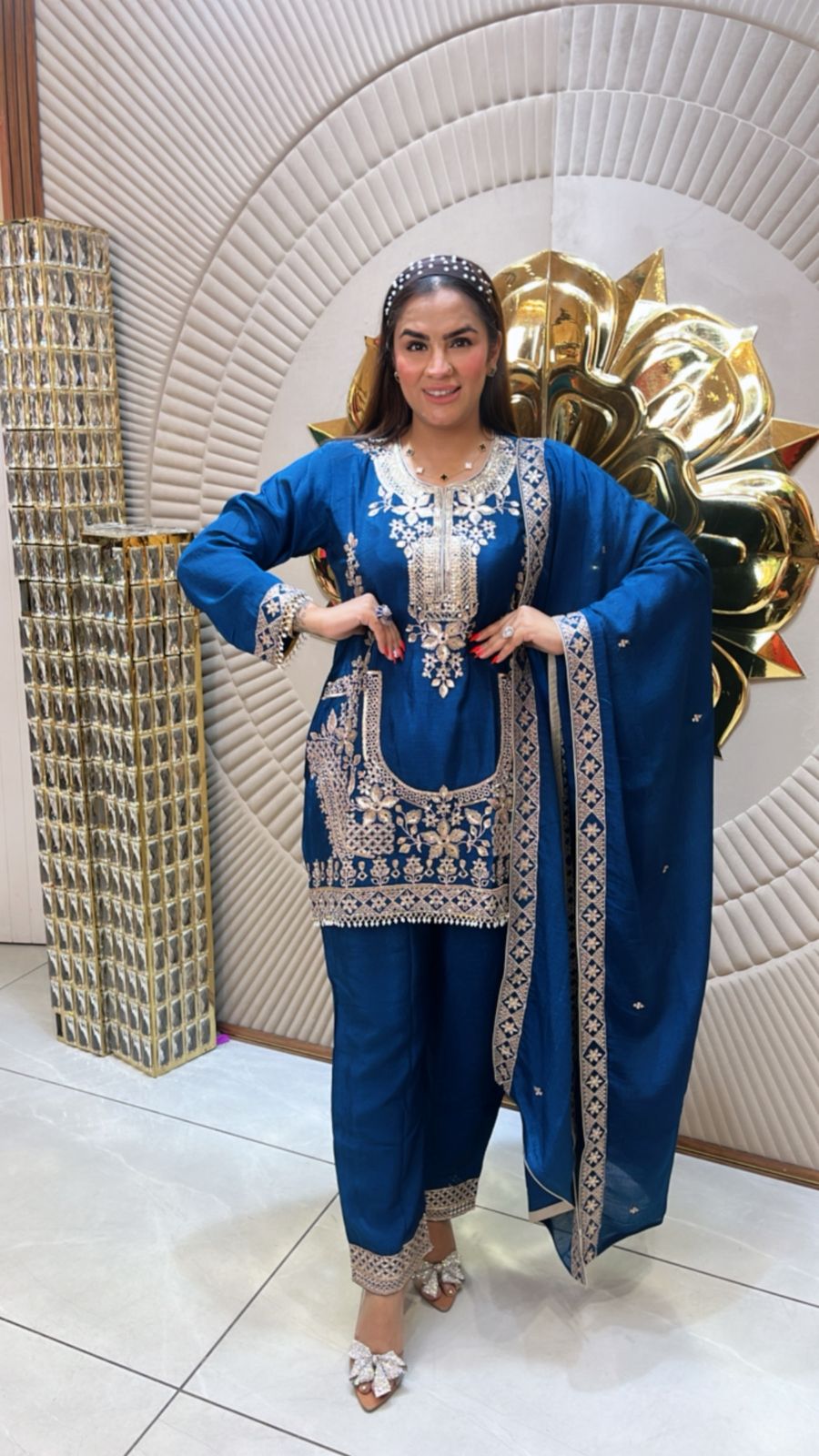 Pretty Suit With Heavy Embroidery Work PC1638
