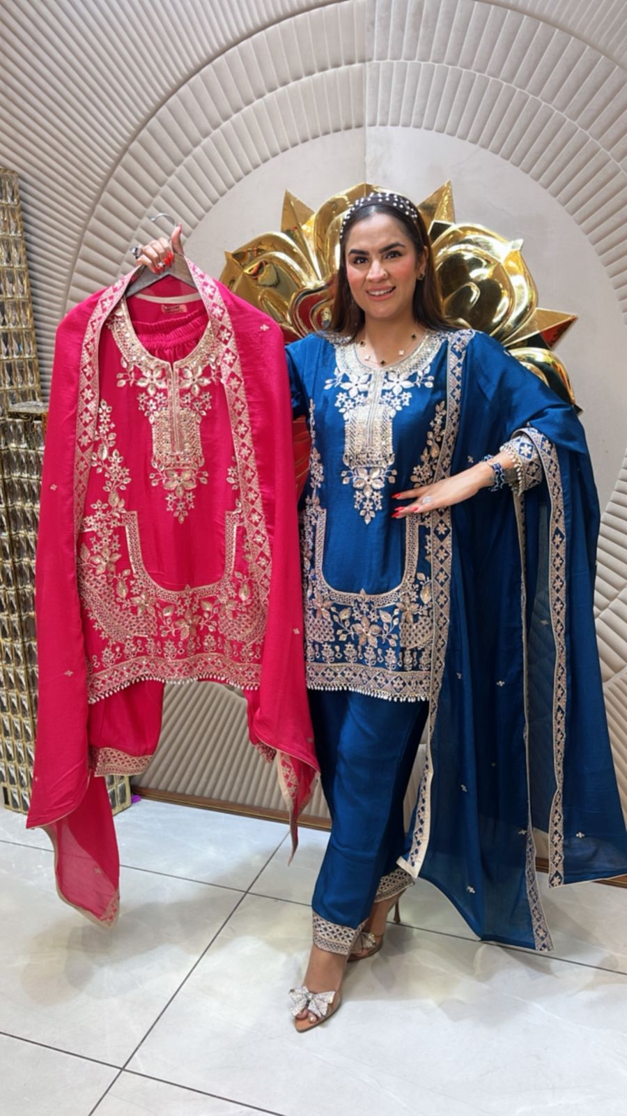 Pretty Suit With Heavy Embroidery Work PC1638