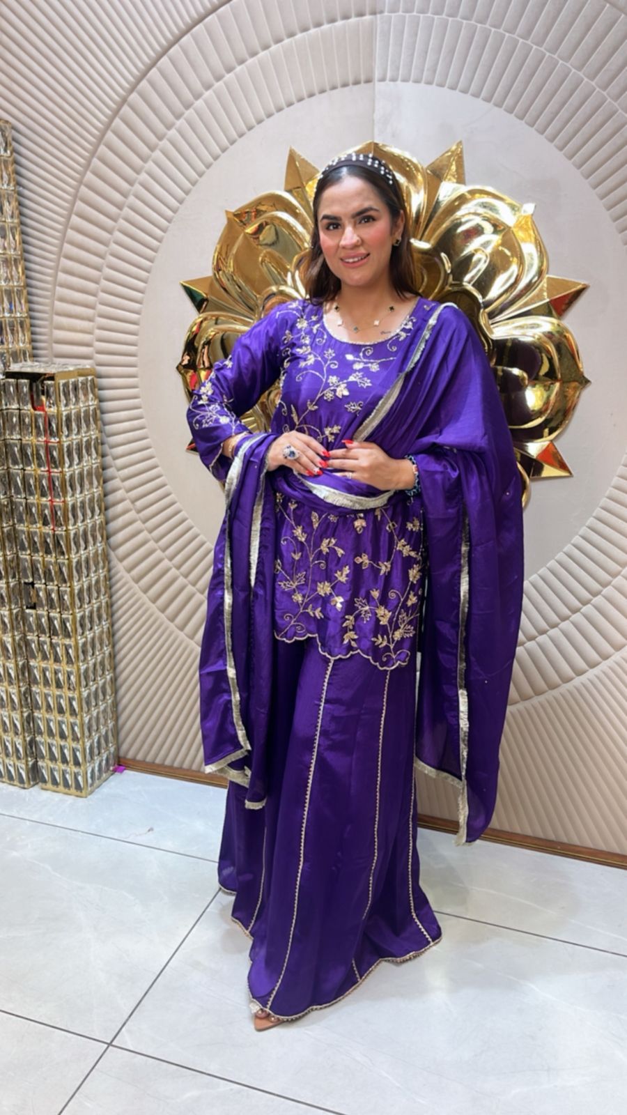Partywear Suit With Beautiful Embroidery PC1641