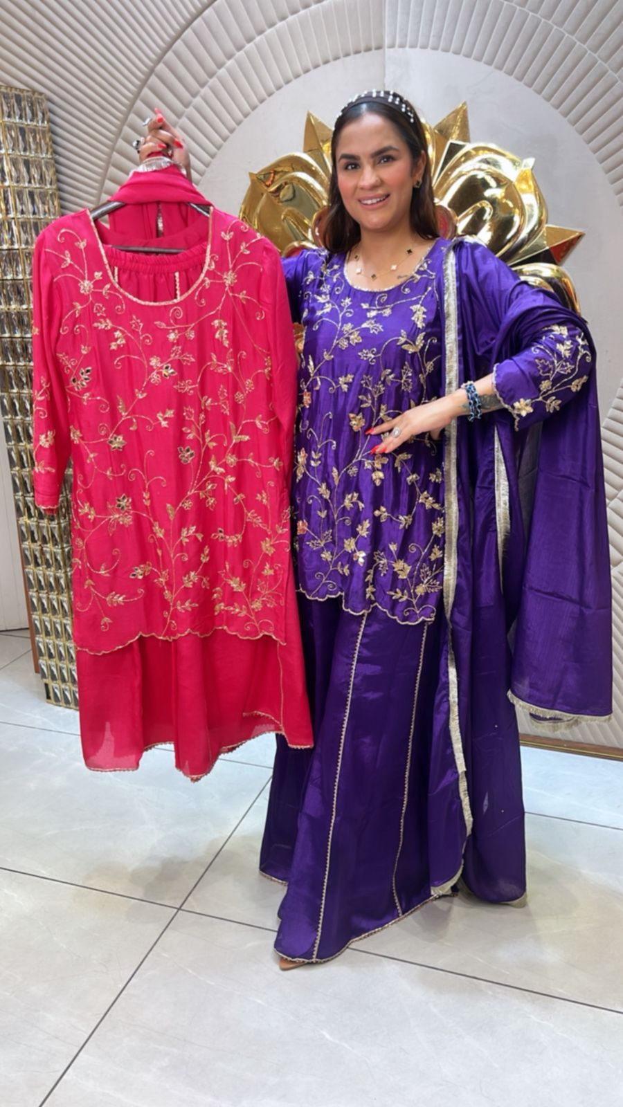 Partywear Suit With Beautiful Embroidery PC1641