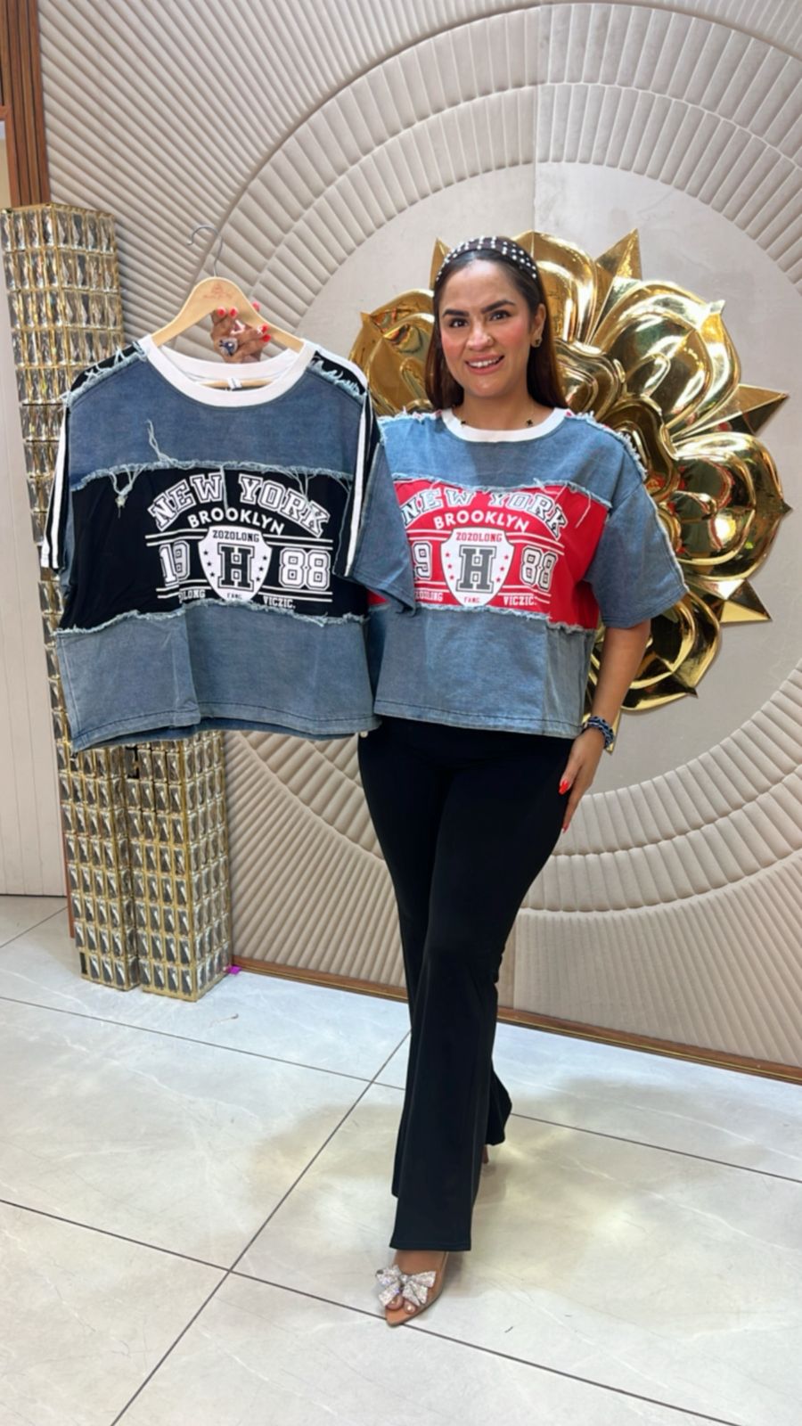 Beautiful Top With New York Print PC1647