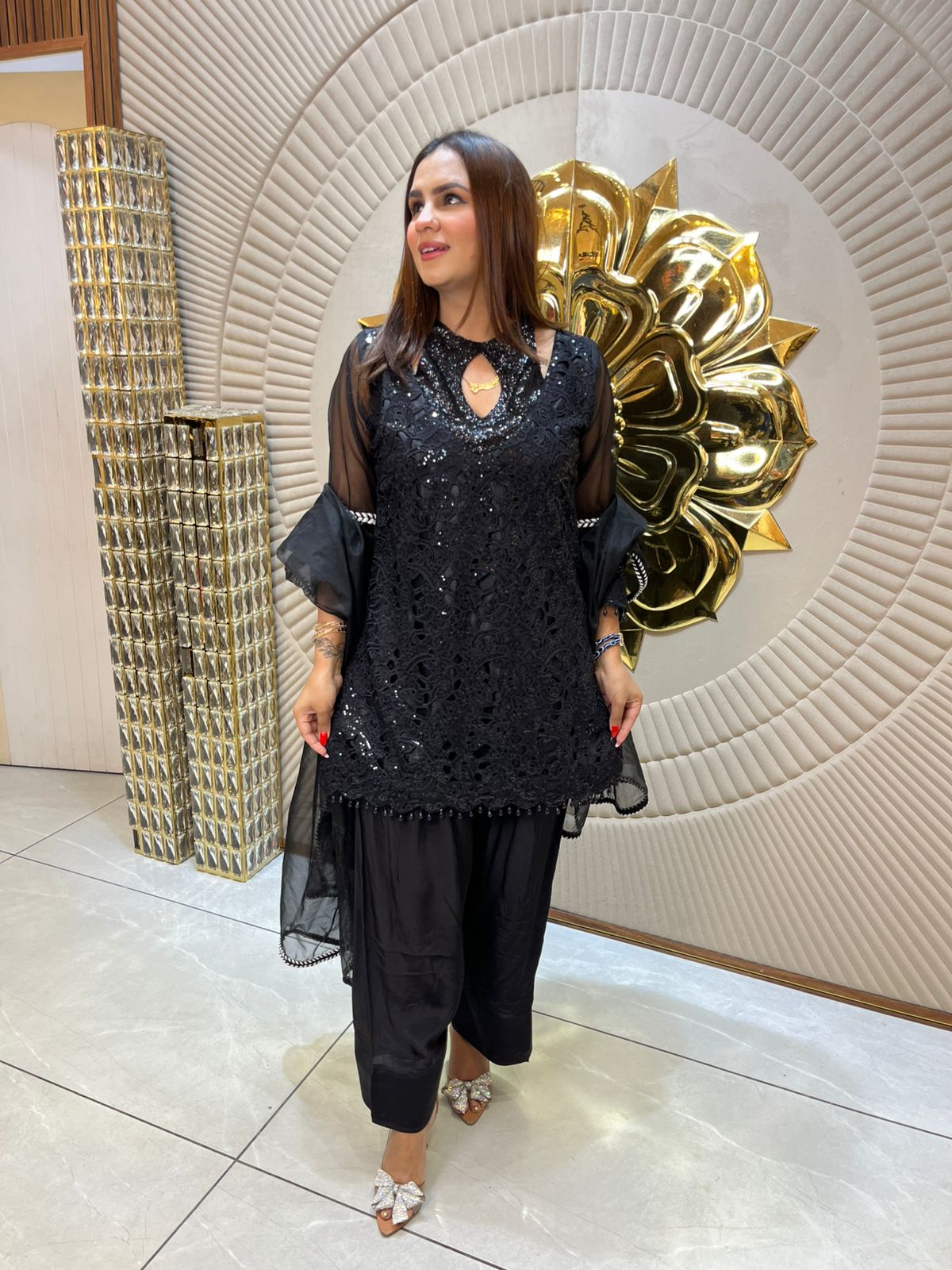 Beautiful Designer Neck Suit PC1651