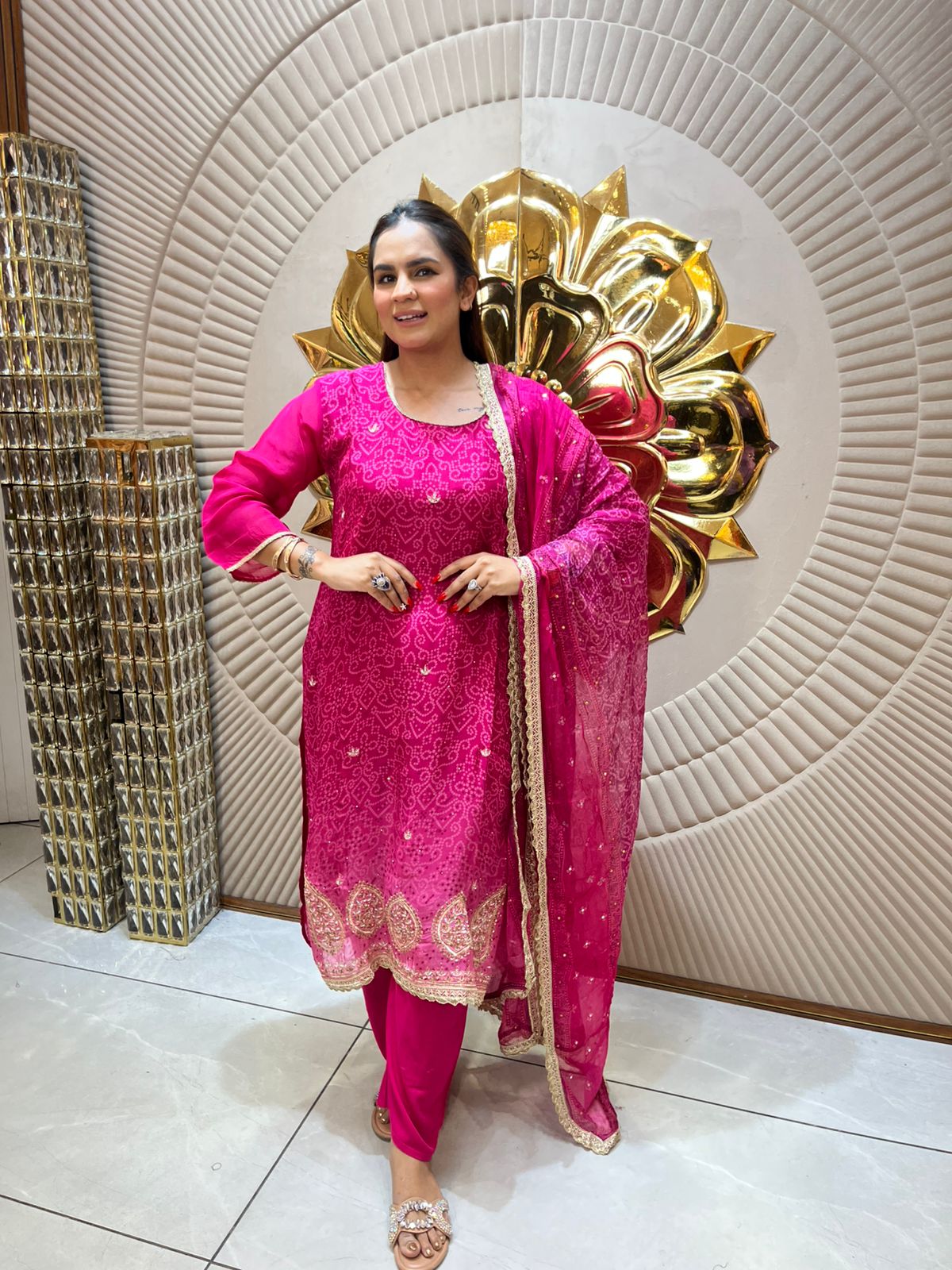 Beautiful Suit With Embroidery Work PC1660