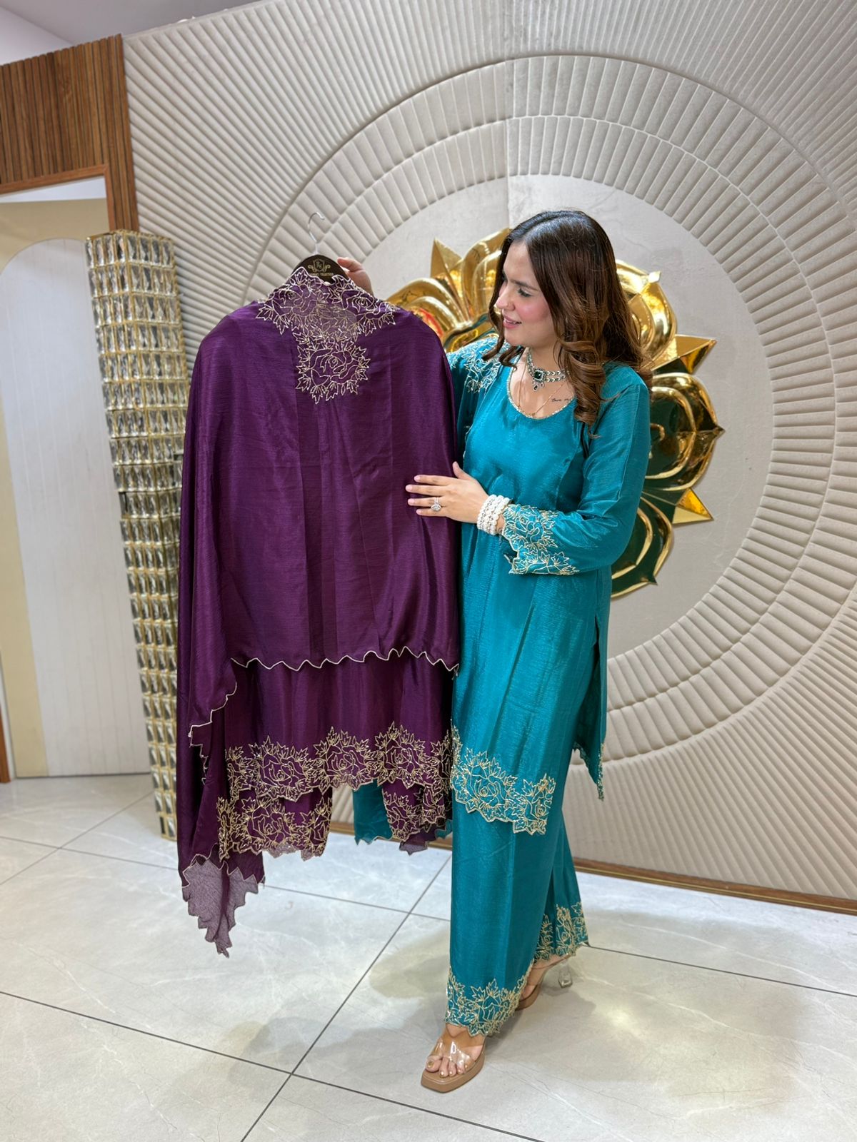 Beautiful Partywear Suit With Dupatta PC1704