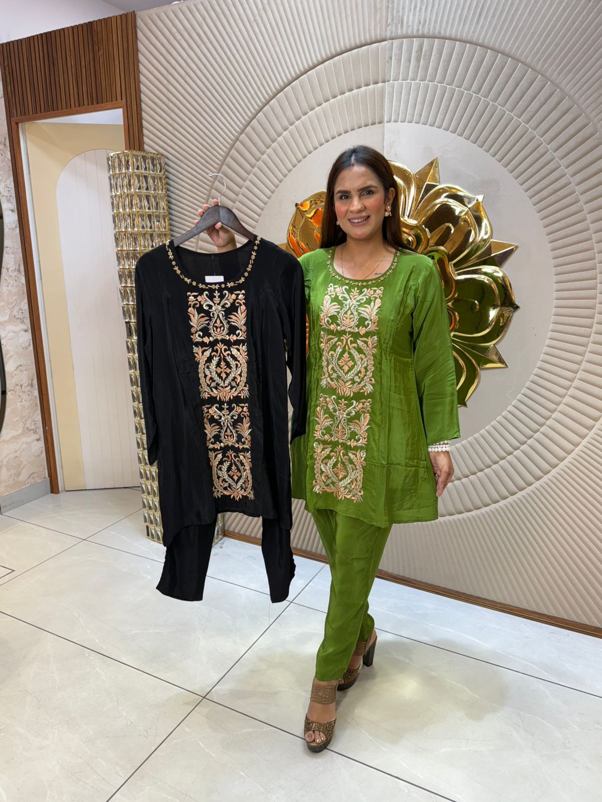 Stunning Co-Ord Set With Embroidery Work PC1709
