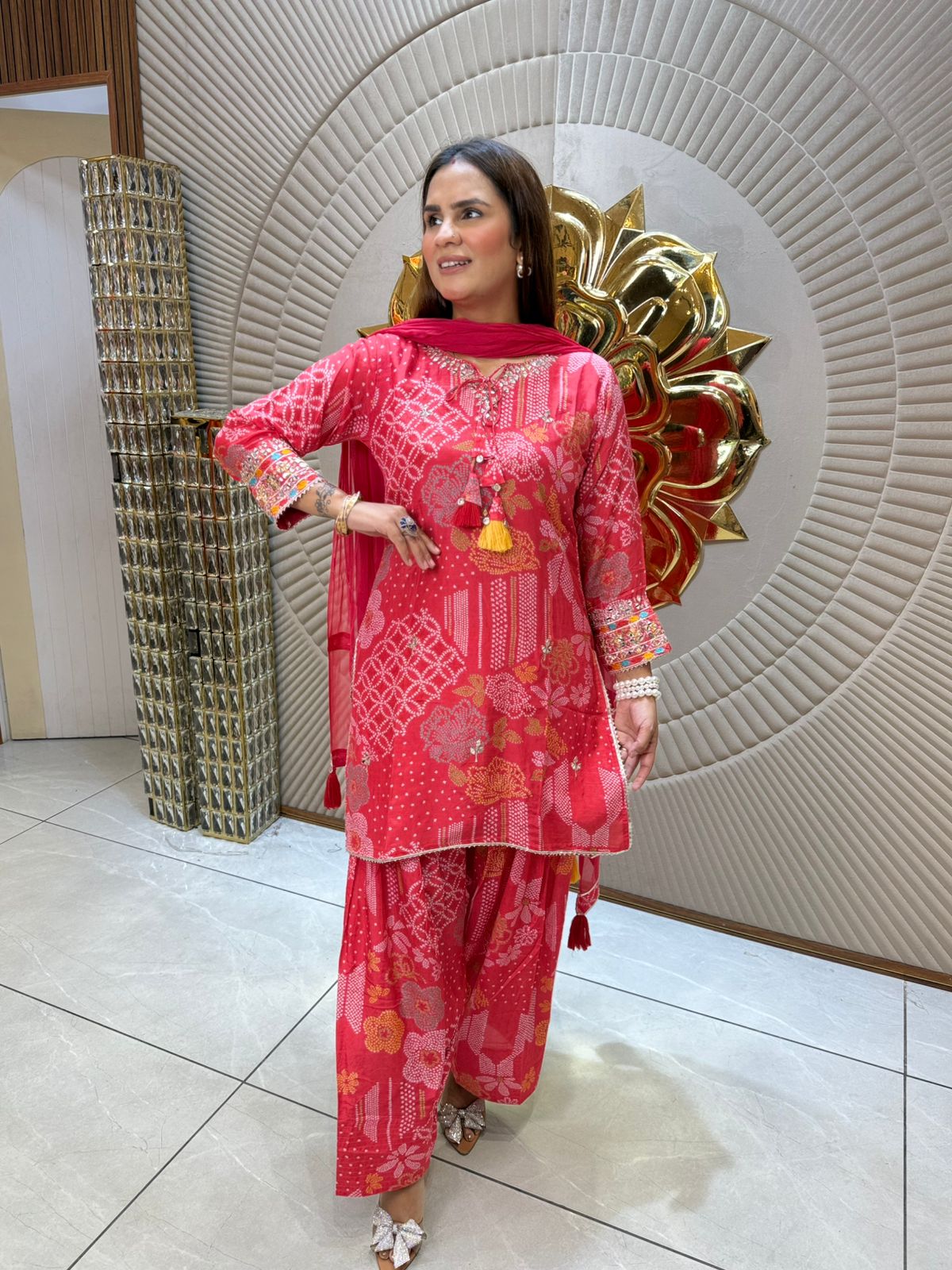 Beautiful Pattern Print Suit PC1714