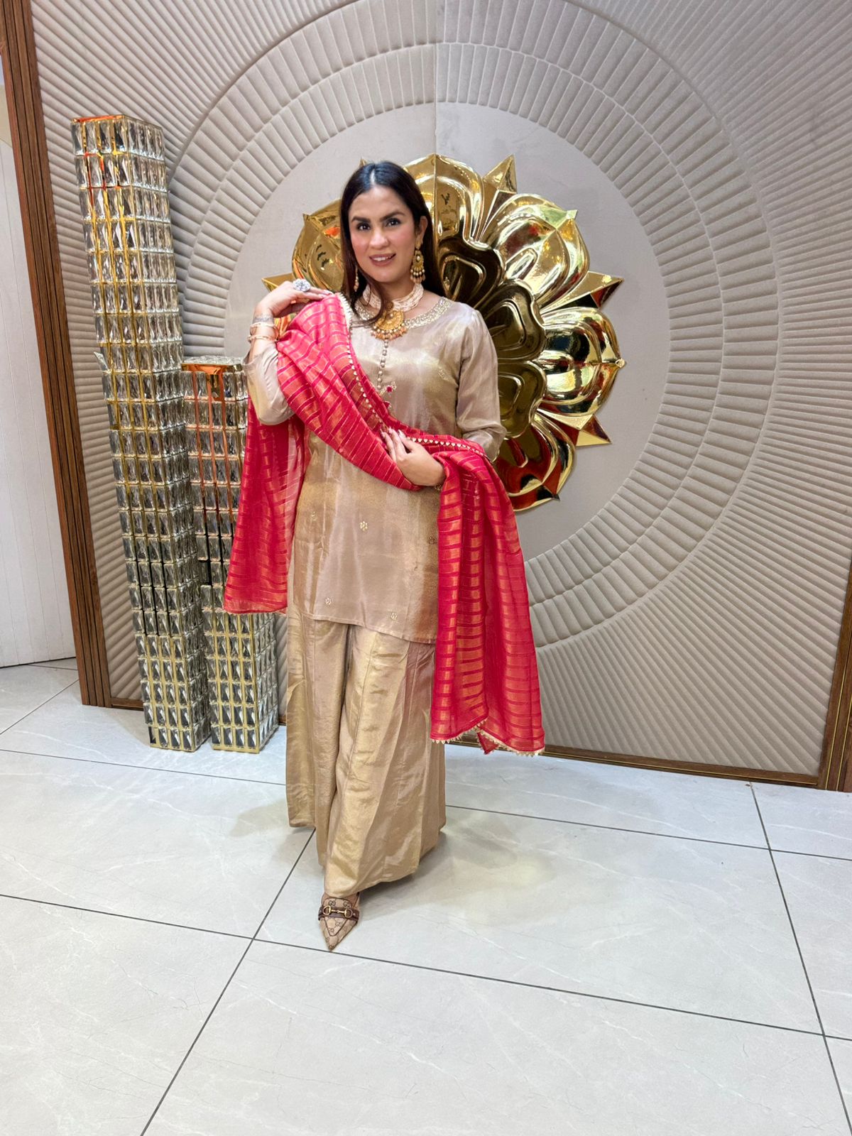 Beautiful Suit With Collar Work PC1736
