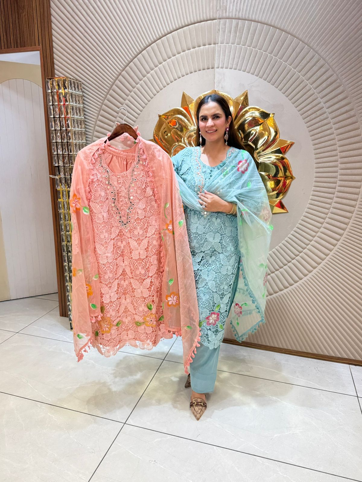 Pretty Suit With Beautiful Butterly Design PC1745