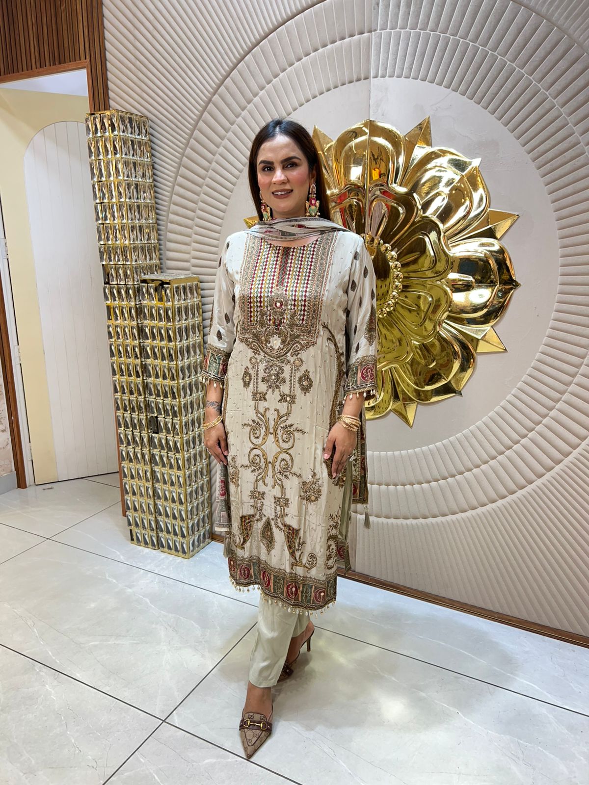 Beautiful Pattern Print Suit PC1756