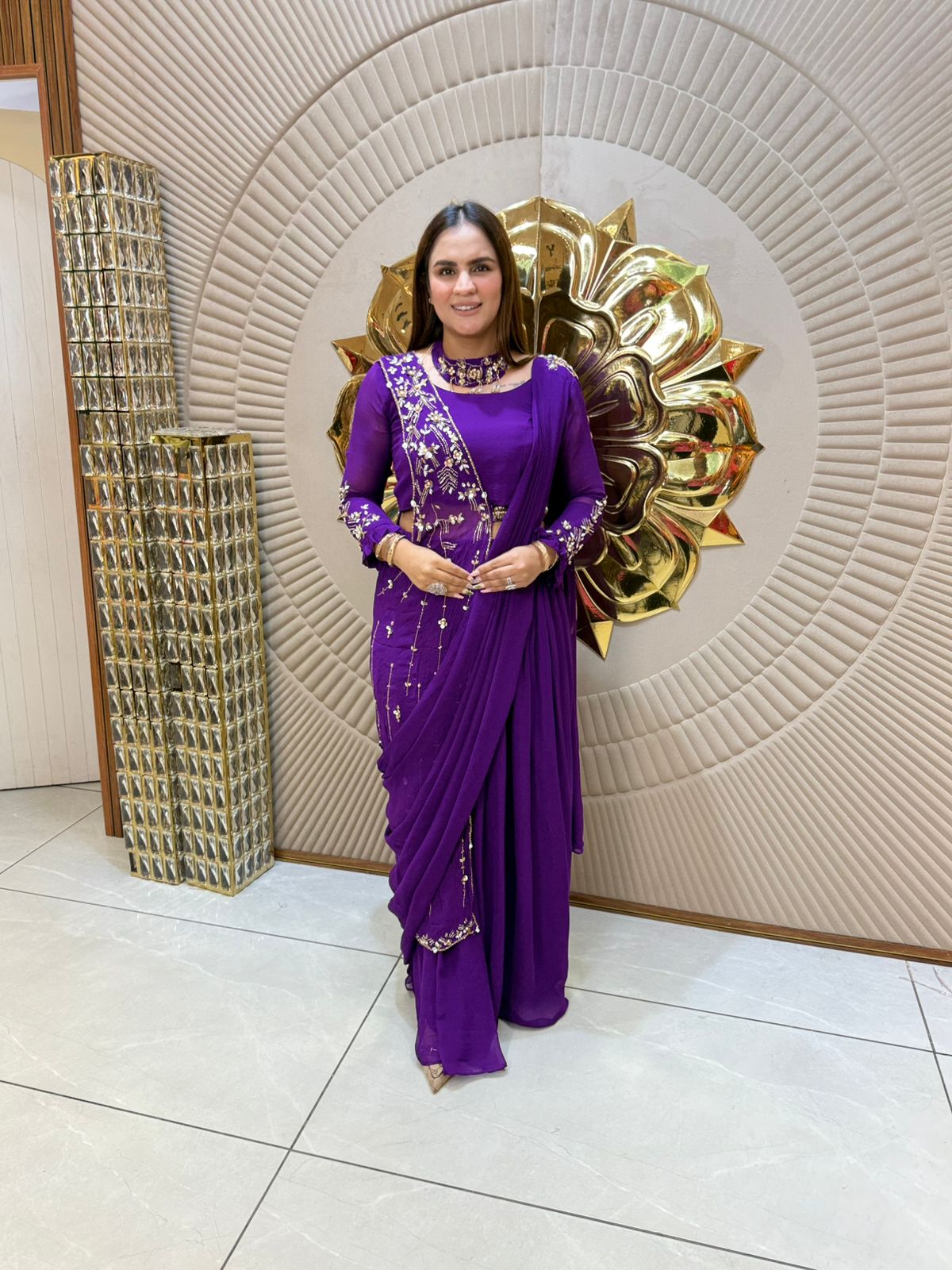 Beautiful Designer Drape Saree PC1770