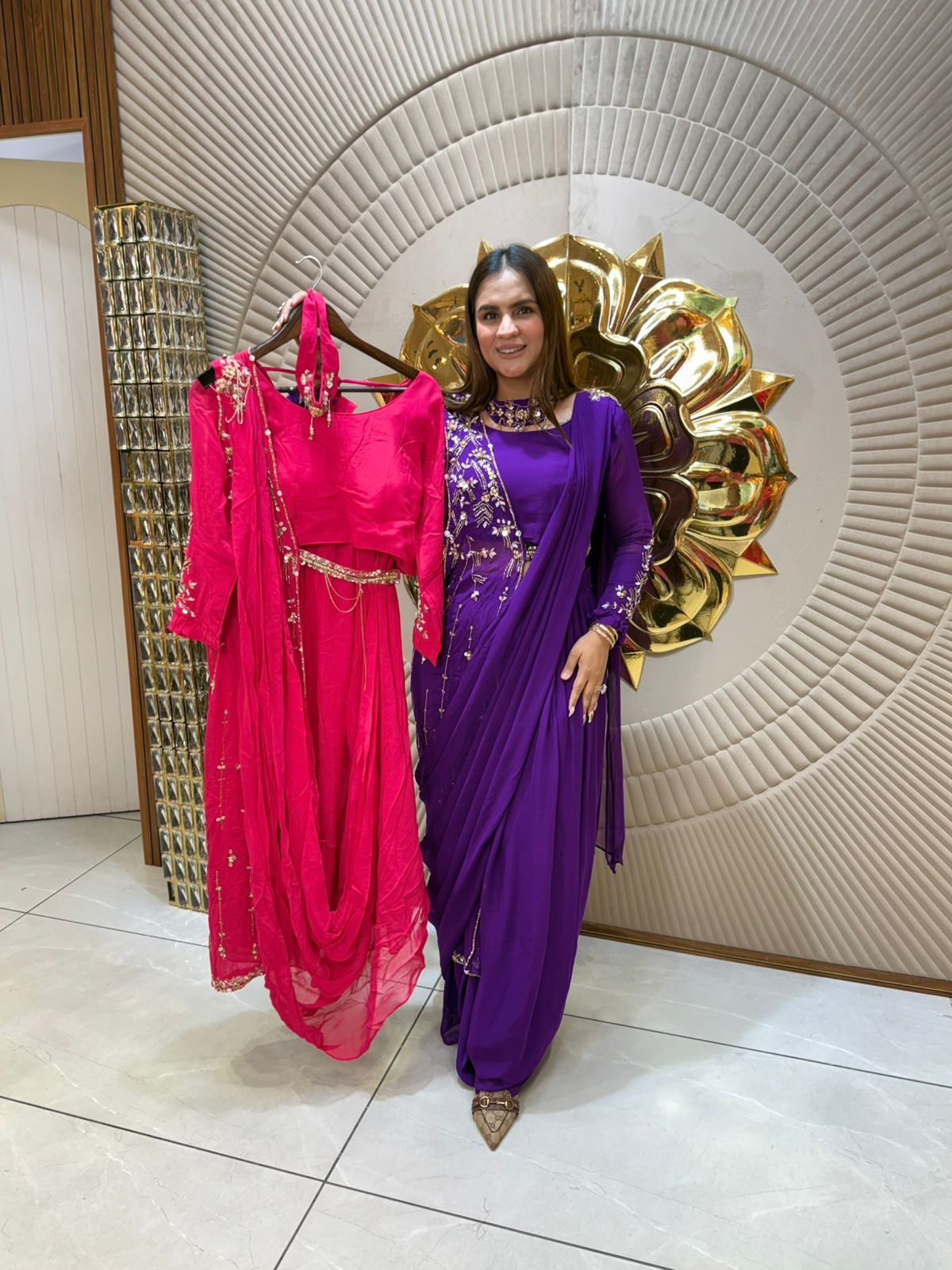 Beautiful Designer Drape Saree PC1770