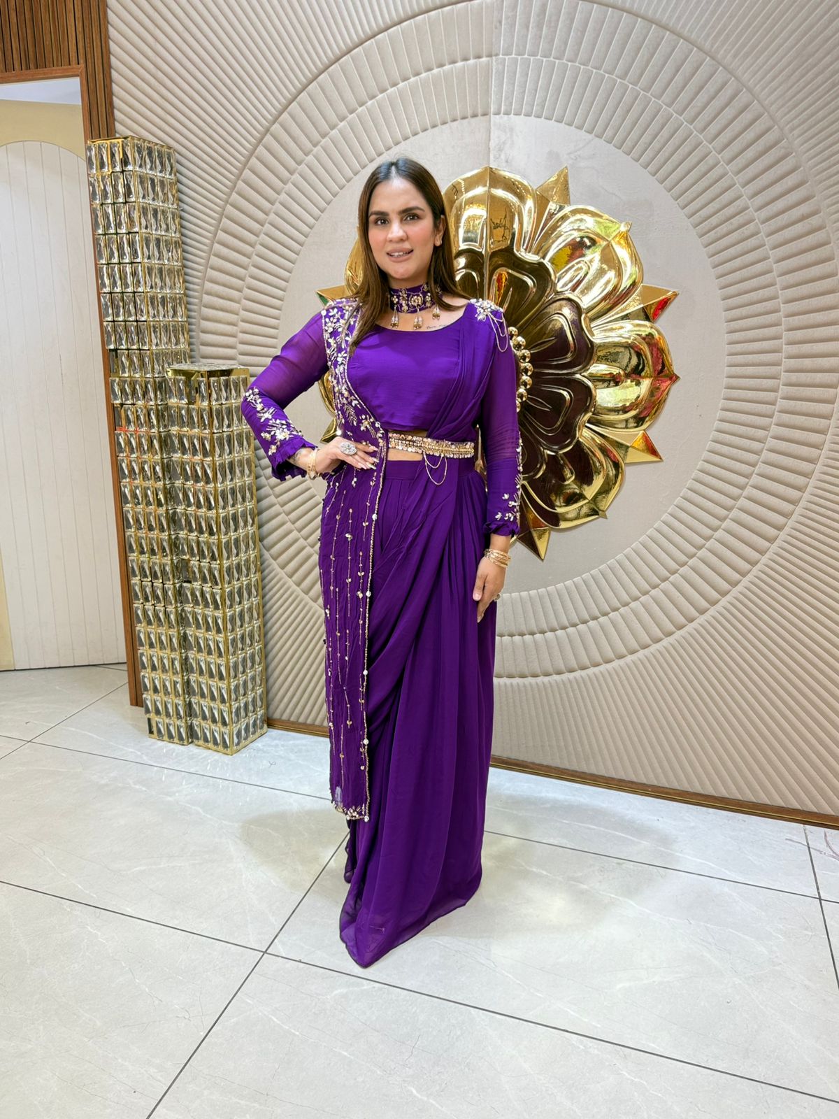 Beautiful Designer Drape Saree PC1770