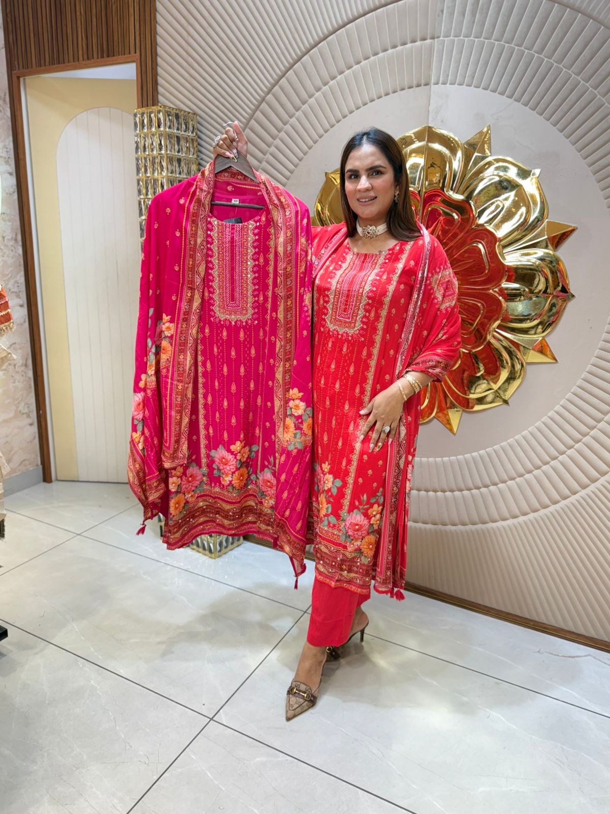 Beautiful Pattern Print Suit PC1778