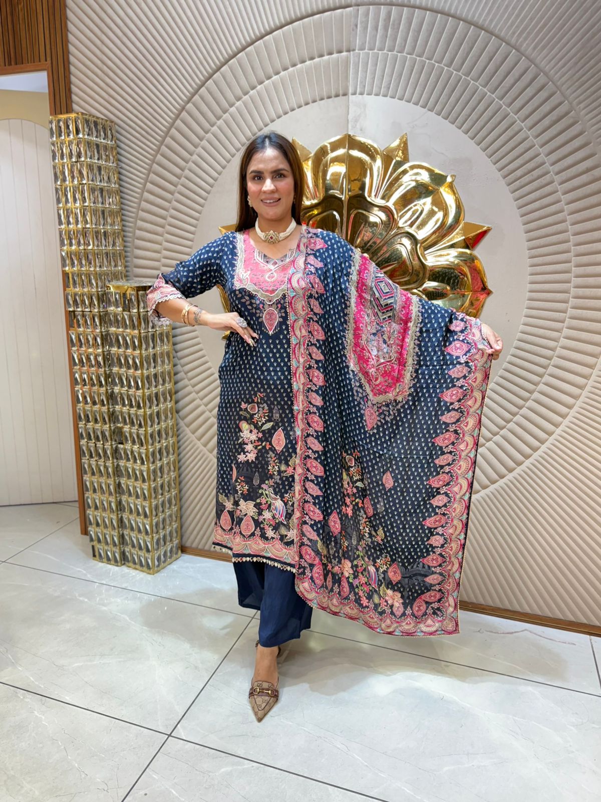 Beautiful Pattern Print Suit PC1779