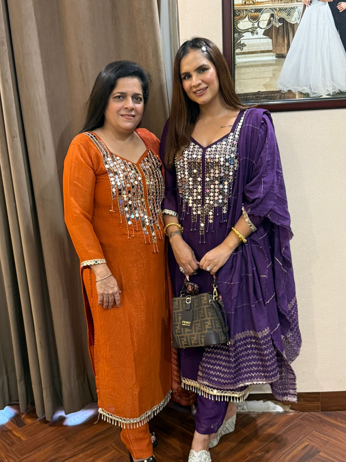 Stunning Suit With Mirror Work PC1796