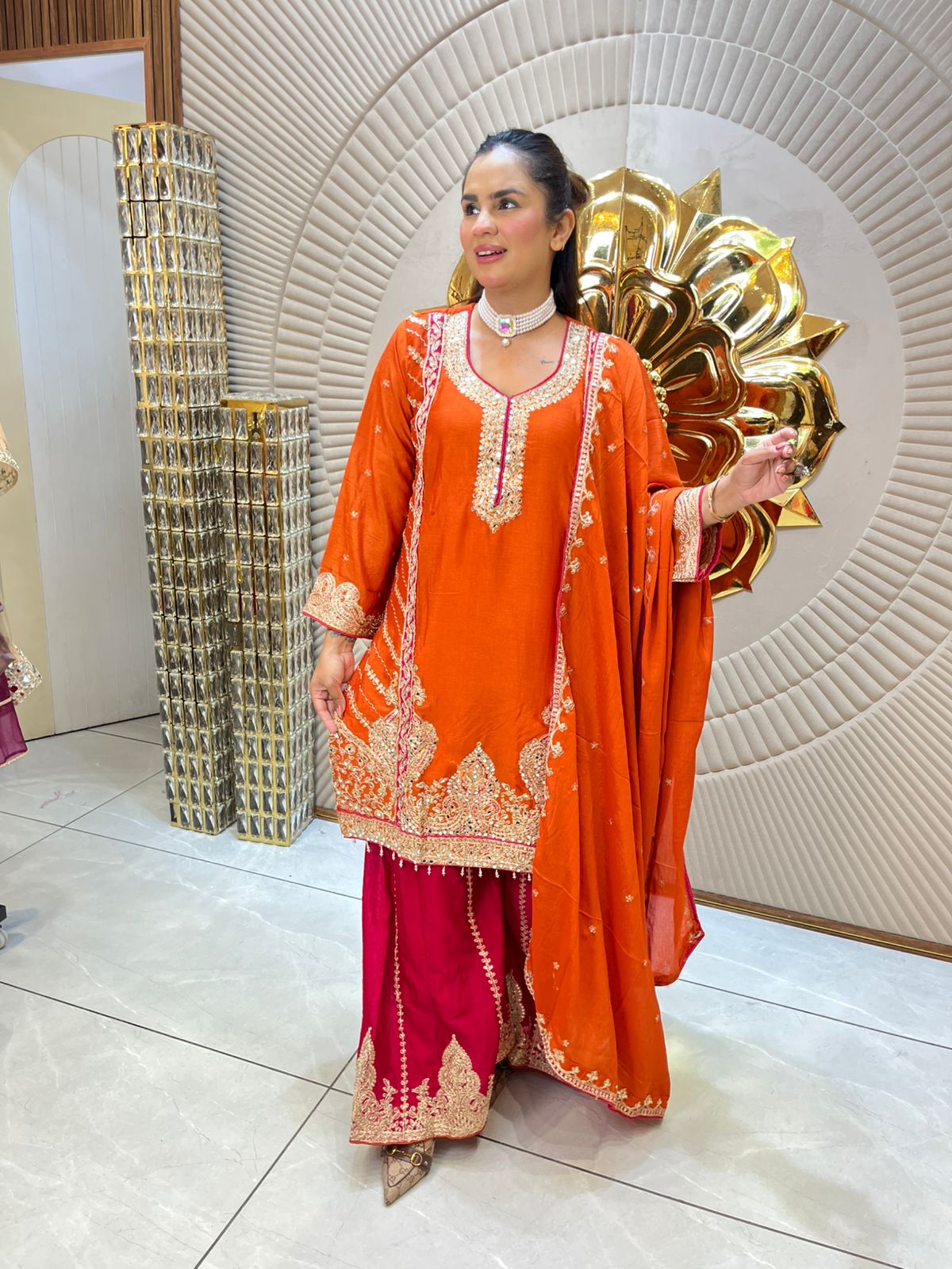 Stunning Designer Sharara Suit PC1808