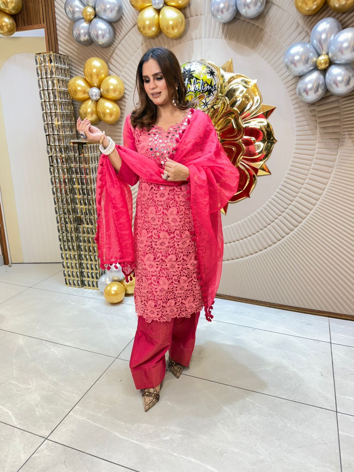 Beautiful Suit With Farshi Salwar PC1822