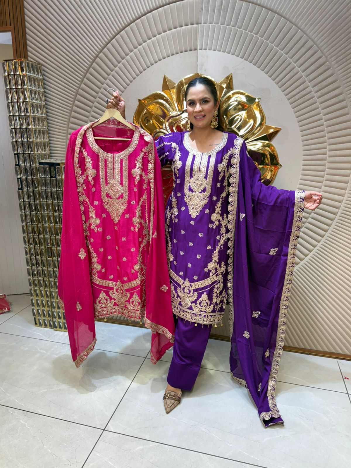 Elegant Purple Ensemble with Vibrant Variations PC1868