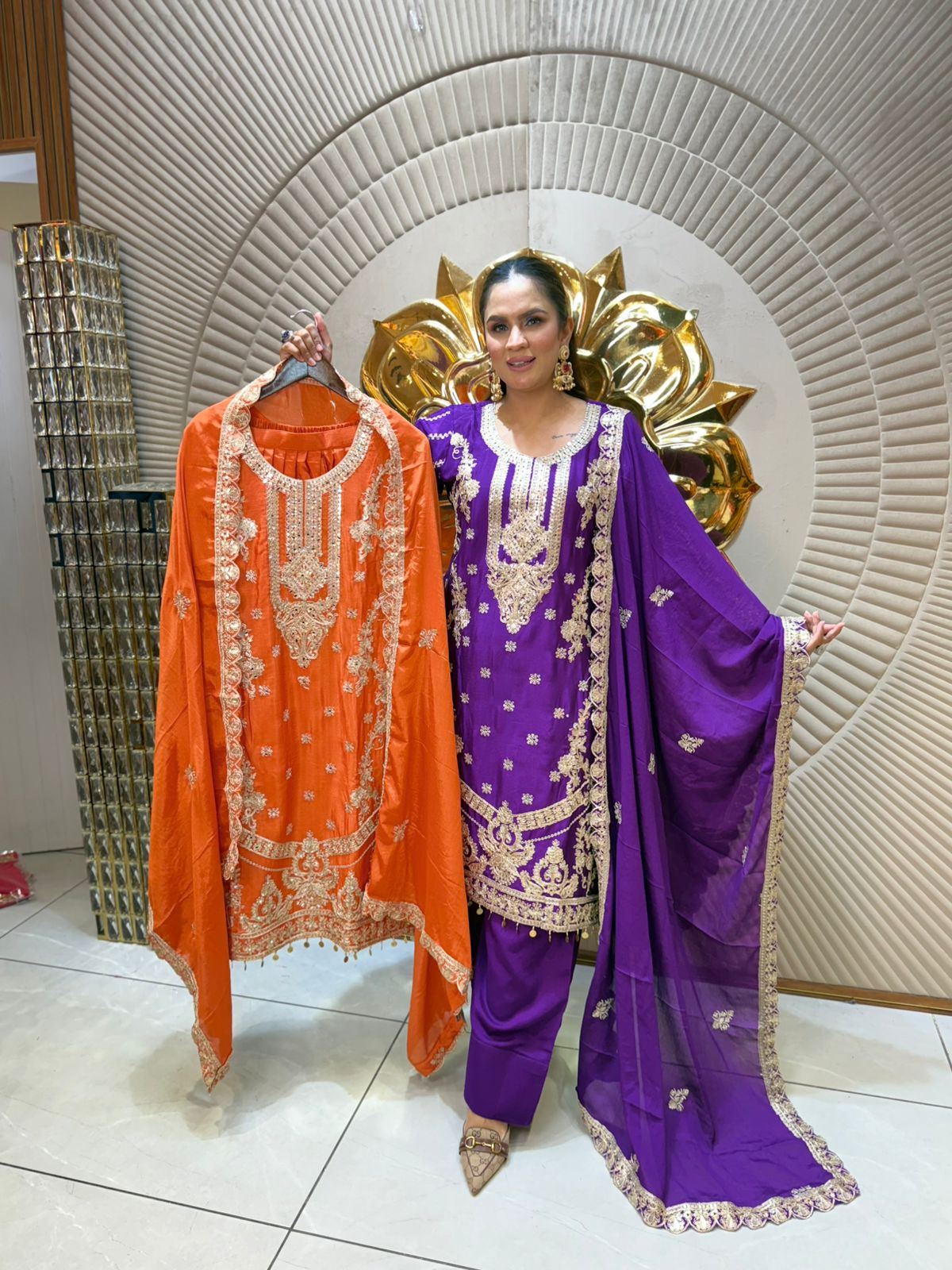 Elegant Purple Ensemble with Vibrant Variations PC1868