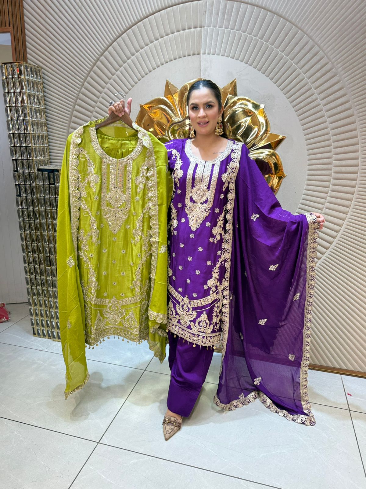 Elegant Purple Ensemble with Vibrant Variations PC1868
