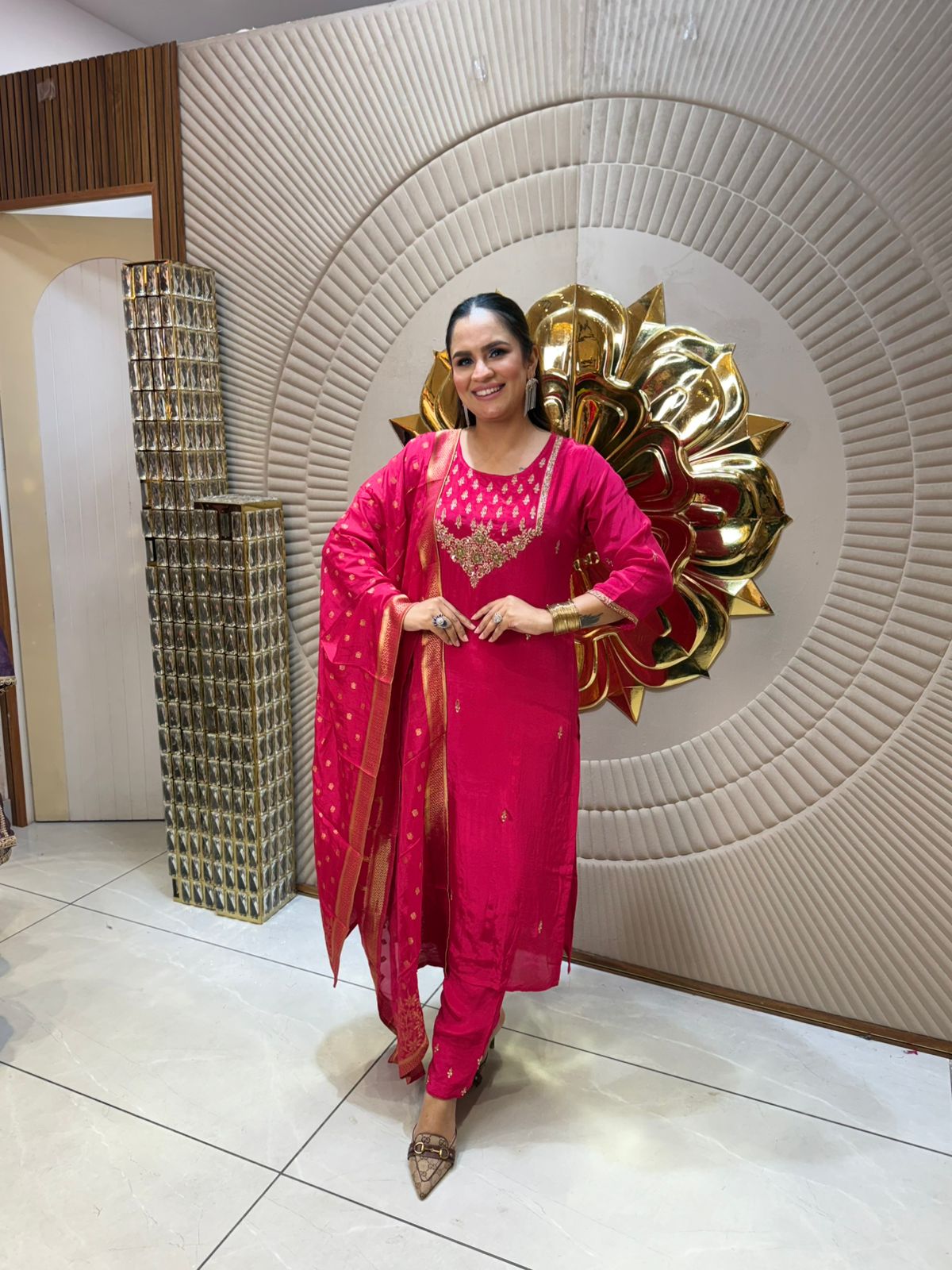 Beautiful Suit With Neck Work PC1872